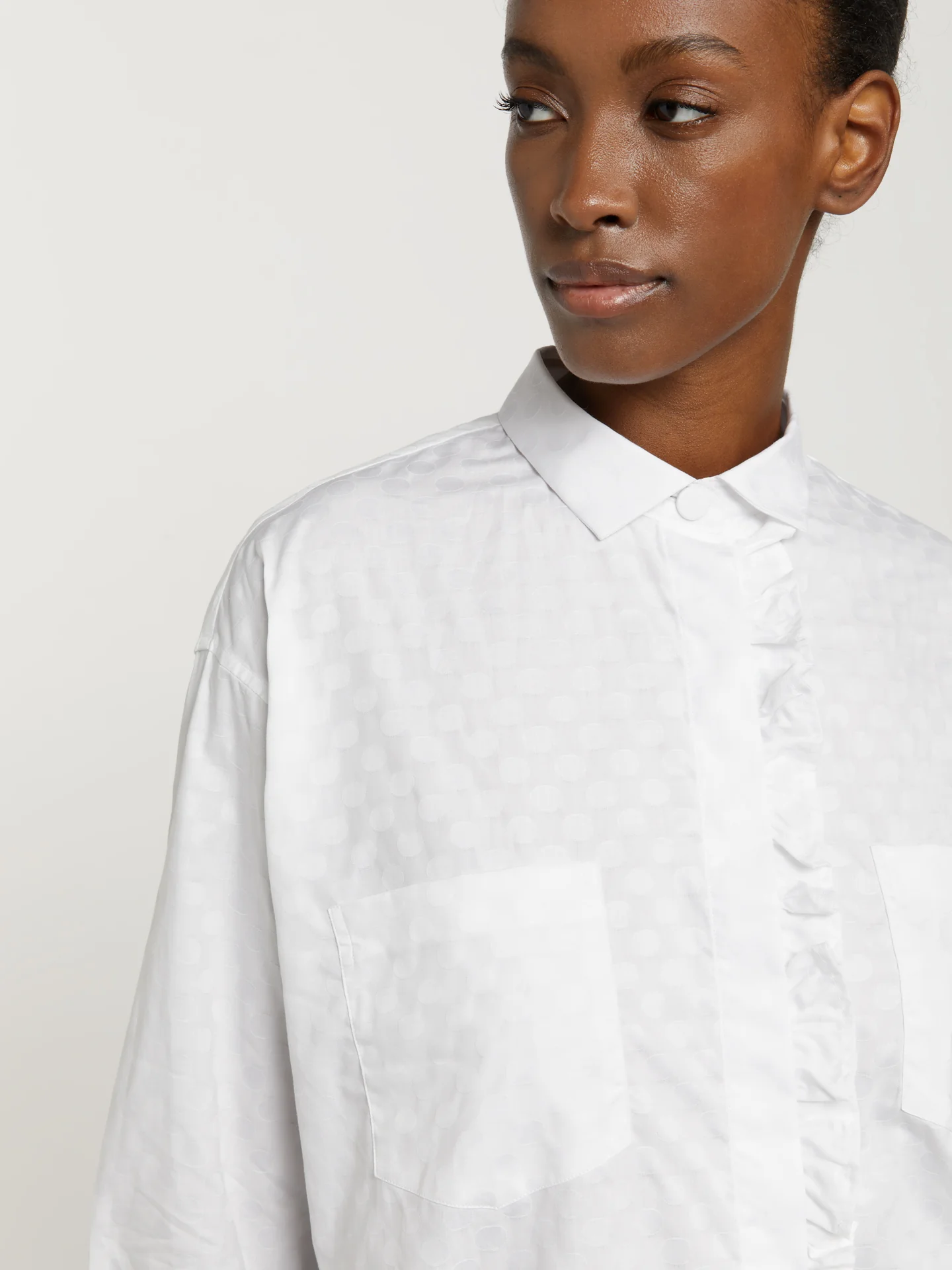 Shirt with fabric frill detail - Image 4