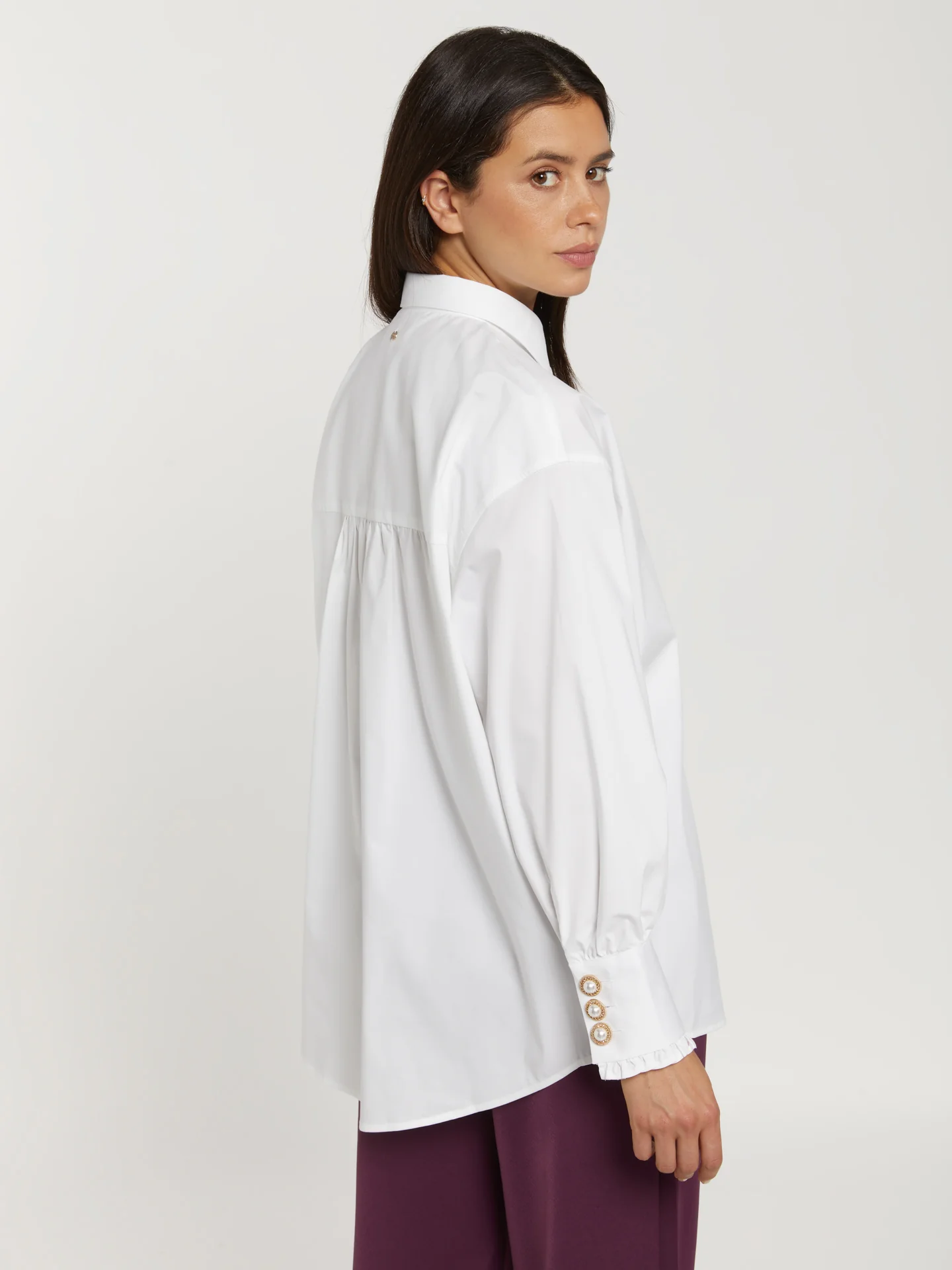 Shirt with frill at cuffs - Image 2