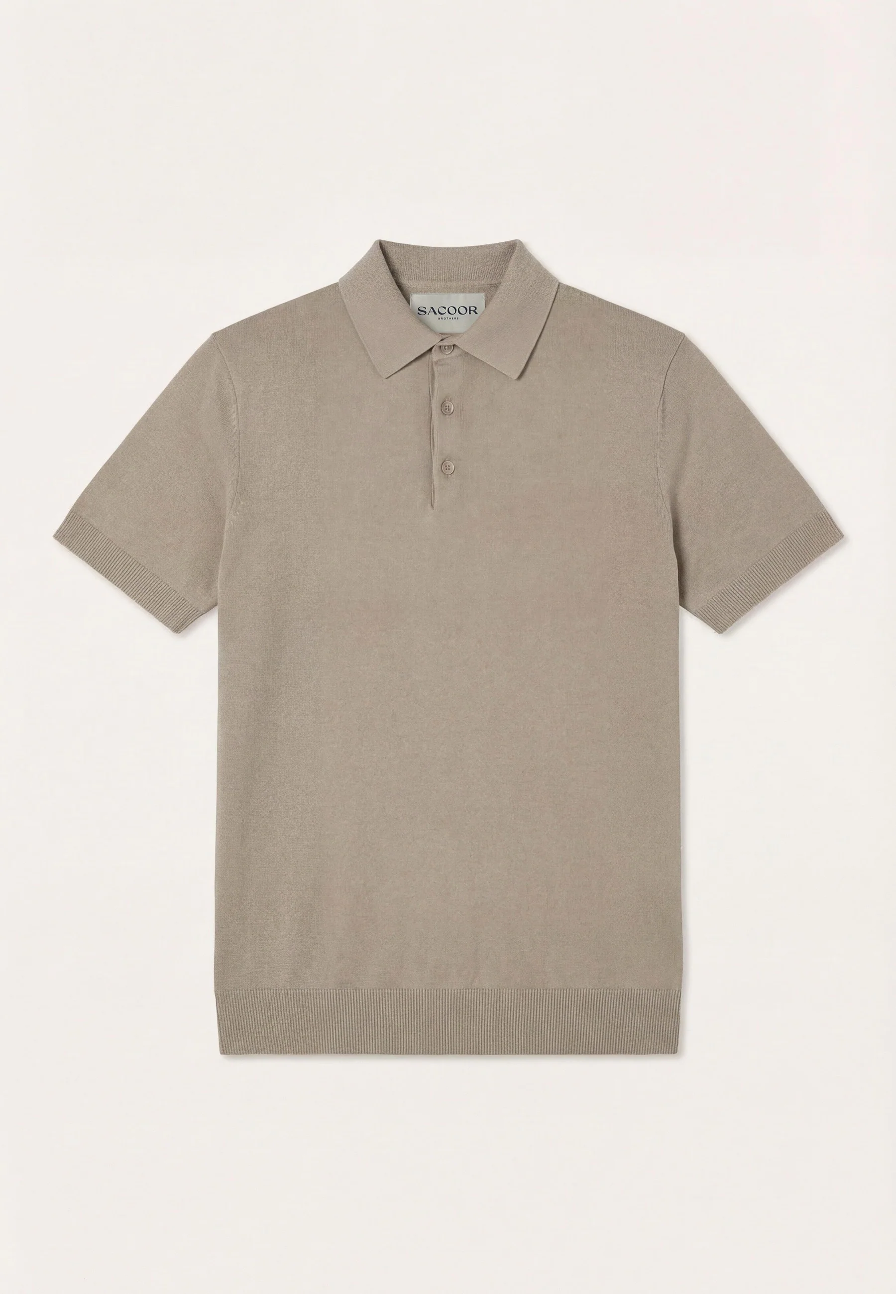 Short Sleeve Knit Polo Shirt In Cotton And Silk Blend - Image 13
