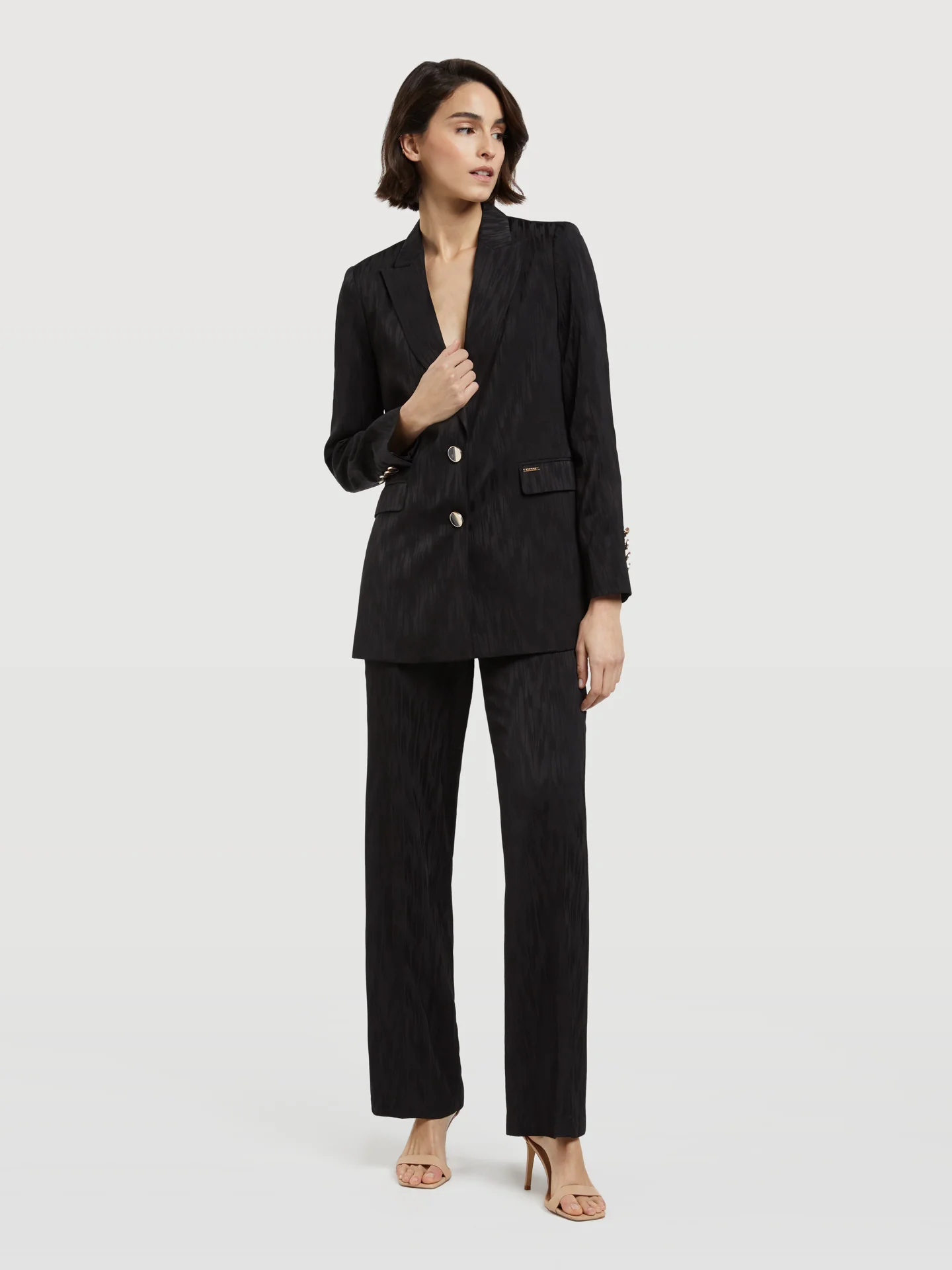 Single-Breasted Suit Blazer - Image 3