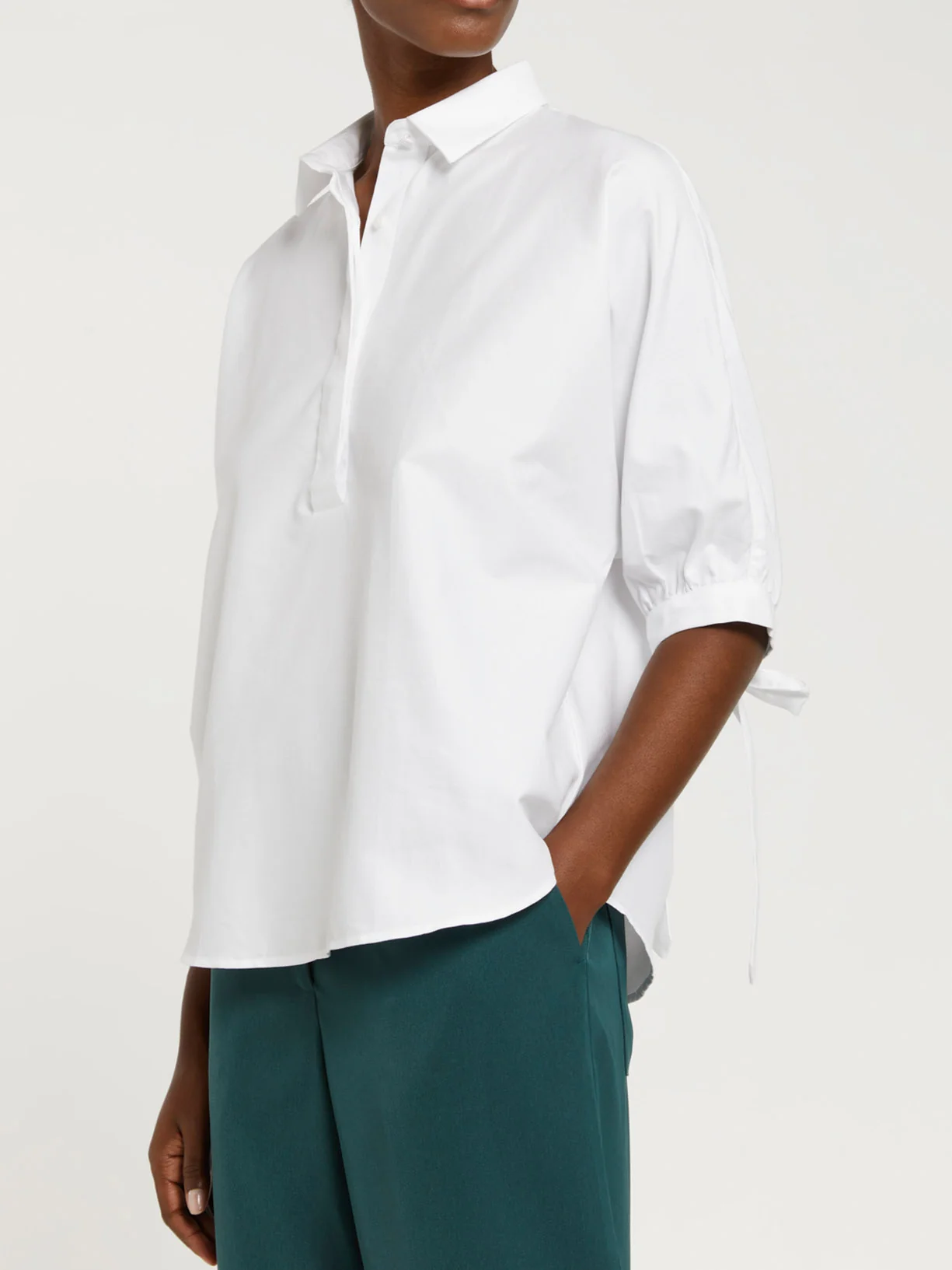 Sleeve knotted detail shirt