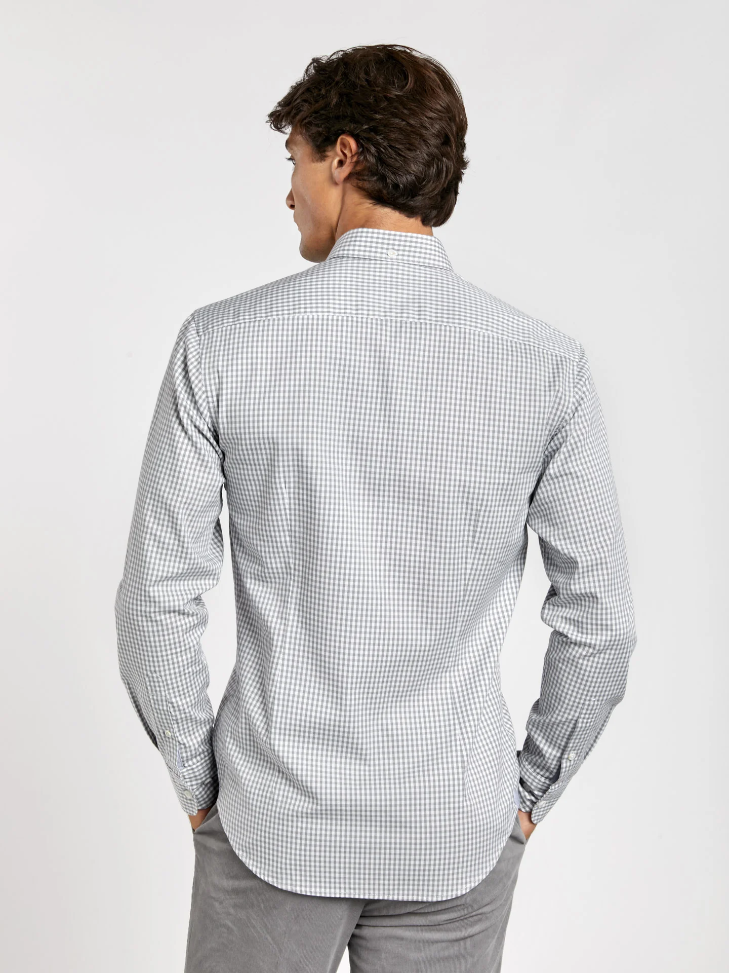 Slim fit 100% bci cotton checks oxford shirt - Image 3