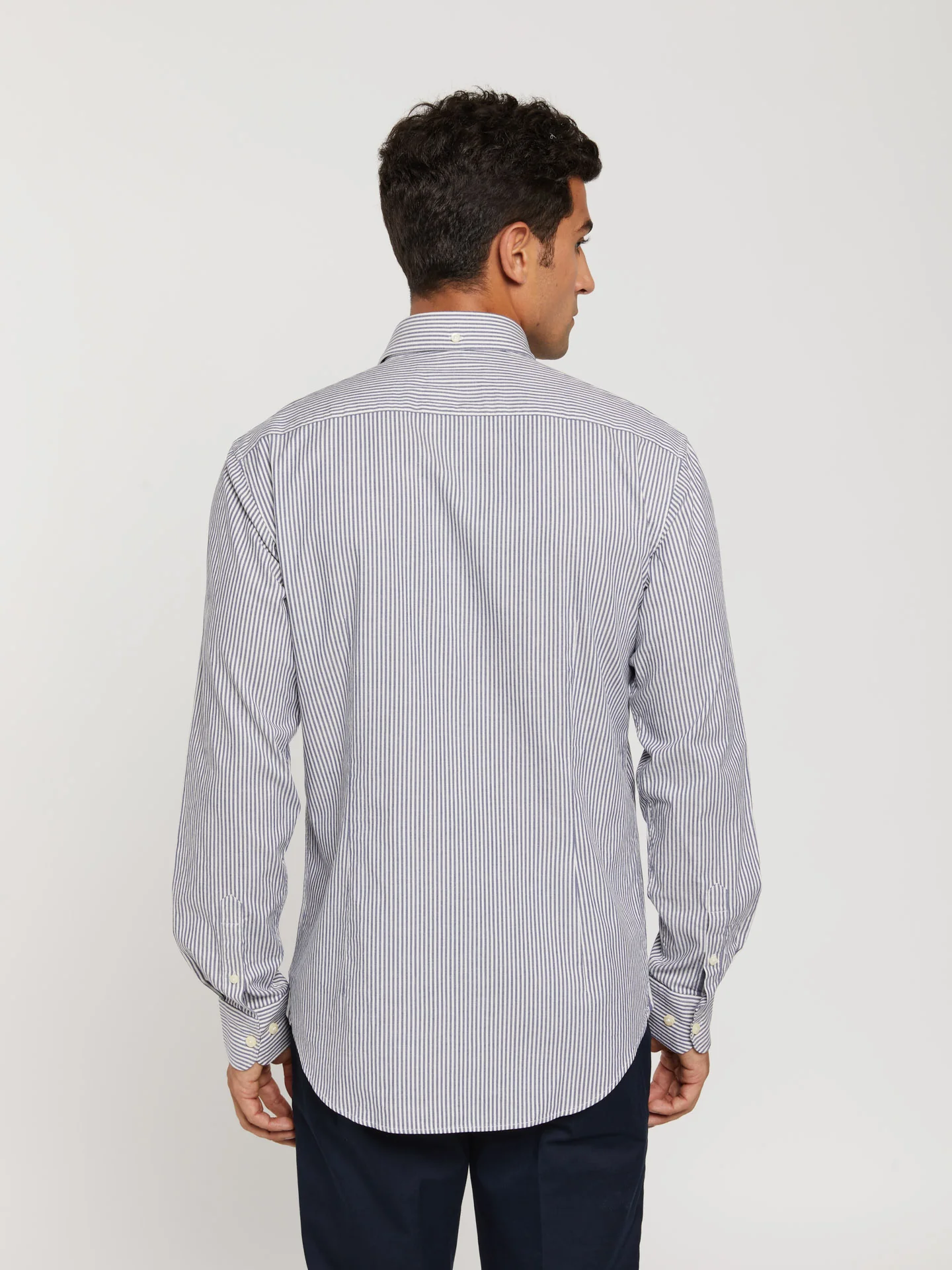 Slim fit 100% bci cotton striped oxford shirt - Image 3