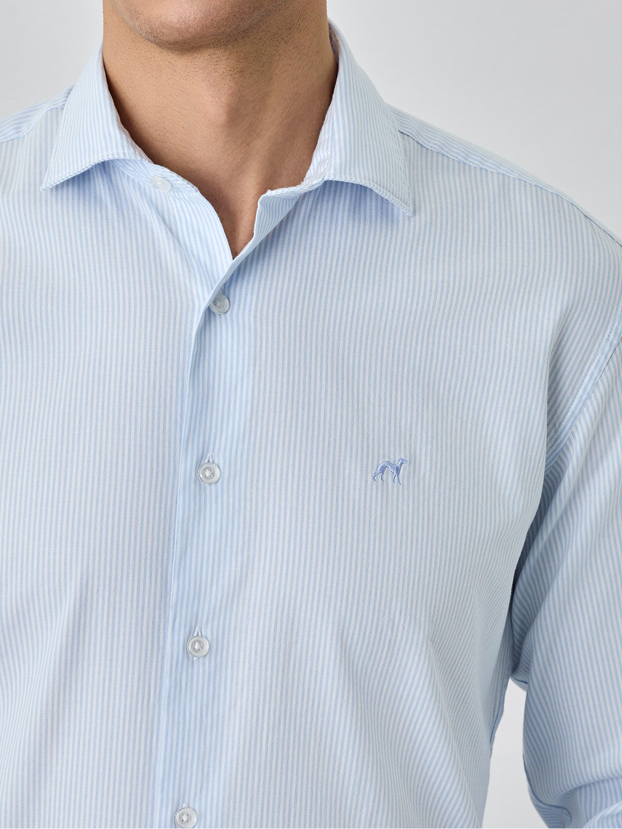 Slim fit 100% bci cotton striped oxford shirt - Image 2