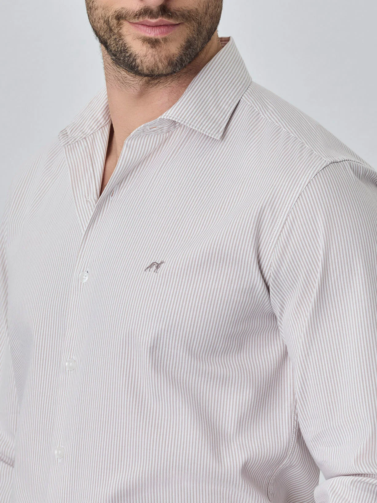 Slim fit 100% bci cotton striped oxford shirt - Image 2