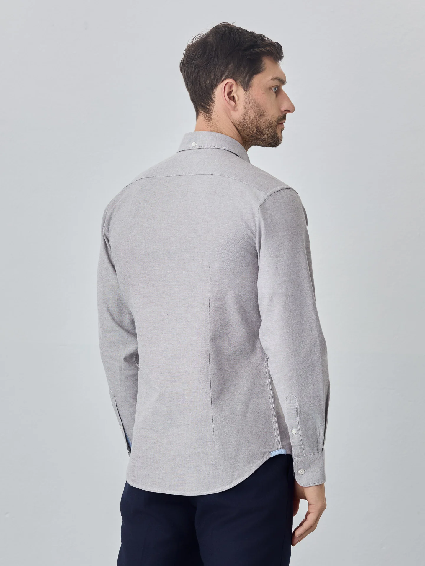 Slim fit 100%BCI cotton plain oxford shirt - Image 6