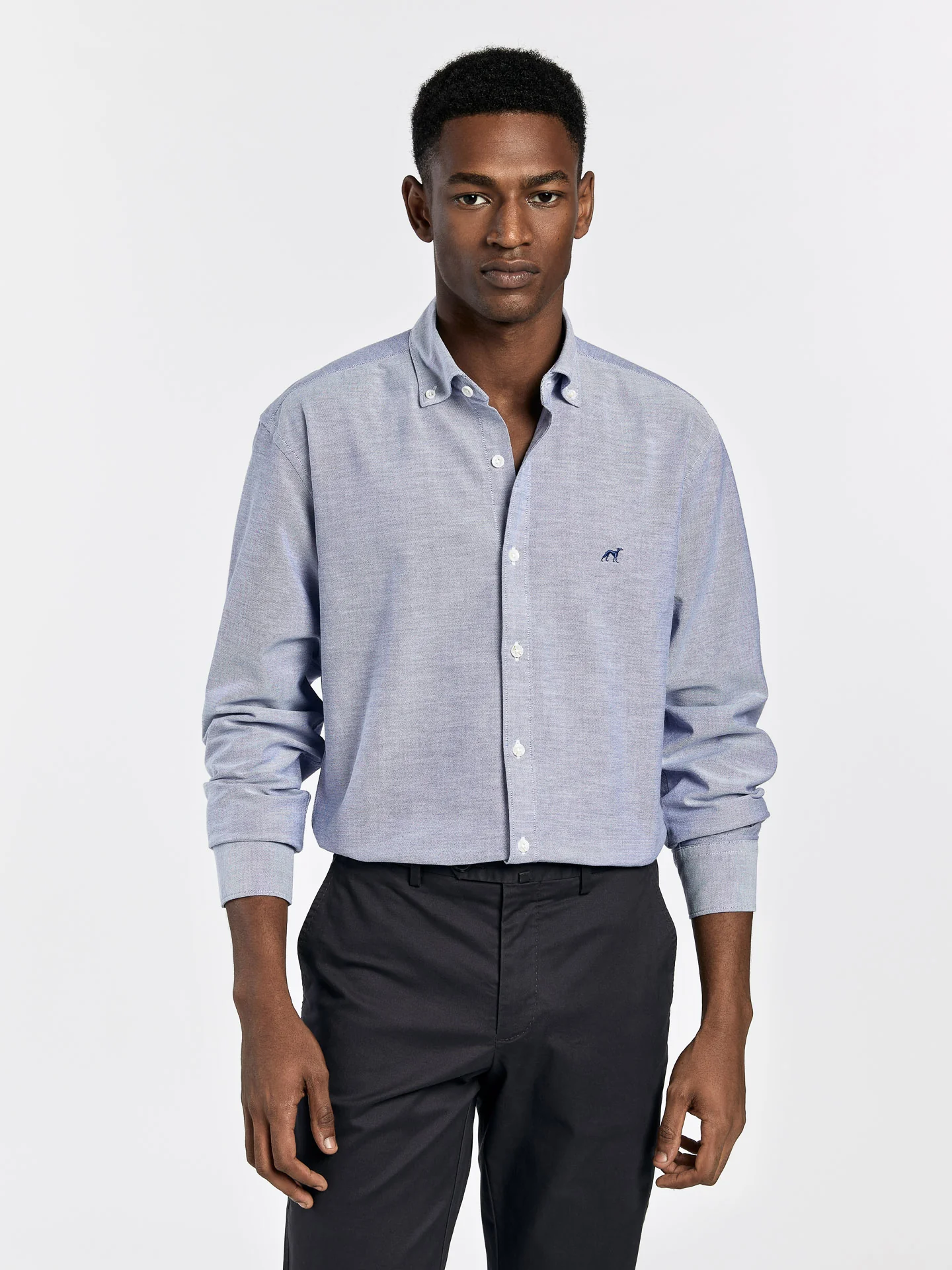 Slim fit 100%BCI cotton plain oxford shirt - Image 8