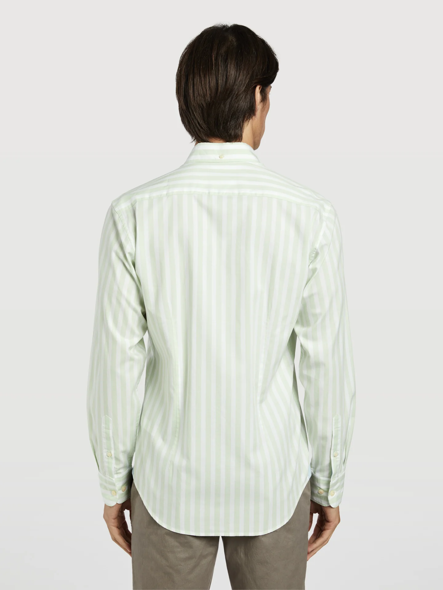 Slim fit 100%BCI cotton striped oxford shirt - Image 3