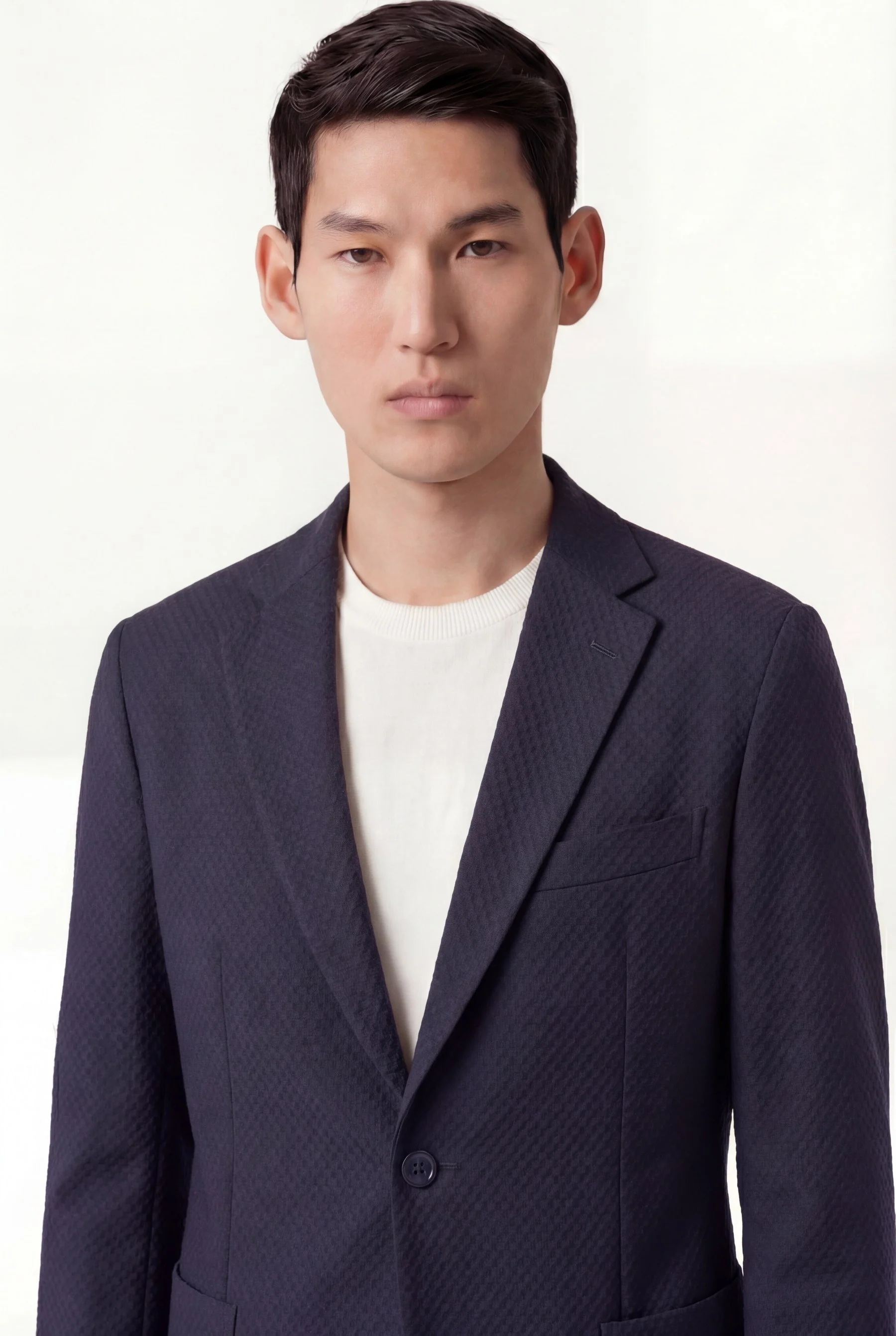 Slim fit 3D Structured Jersey Blazer - Image 3