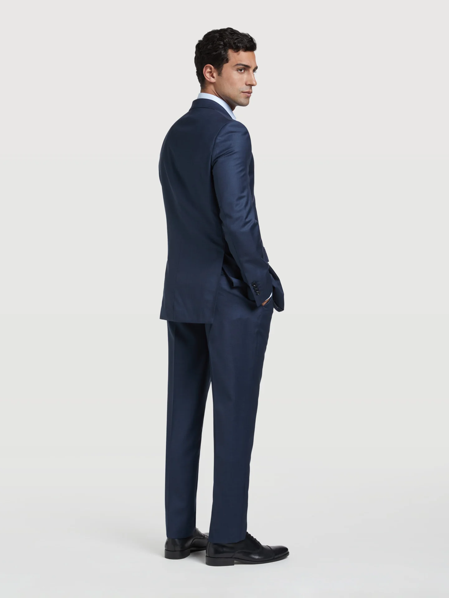 Slim Fit 4 Seasons Sharkskin Suit - Image 3