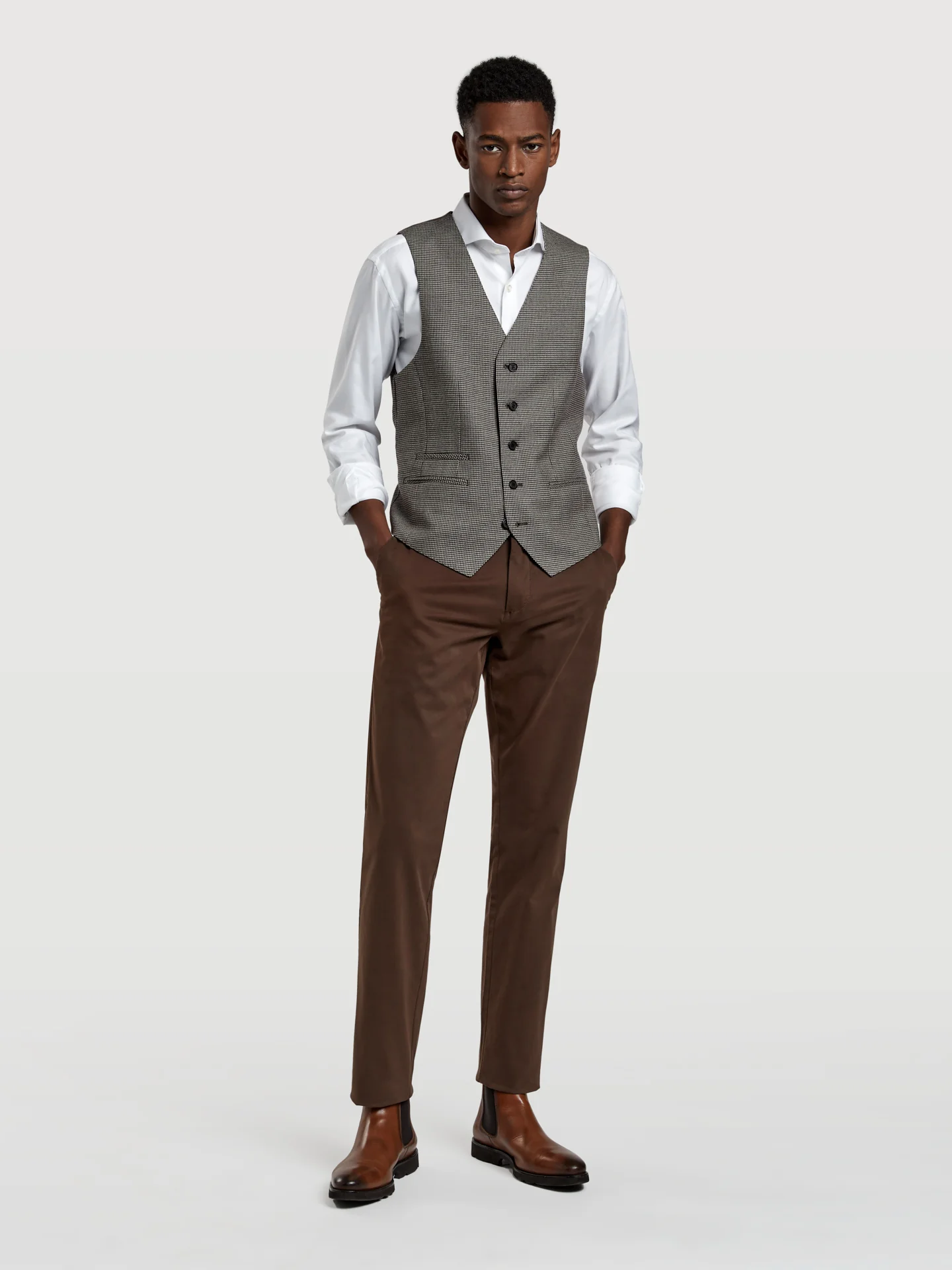 Slim fit basic chino trousers
