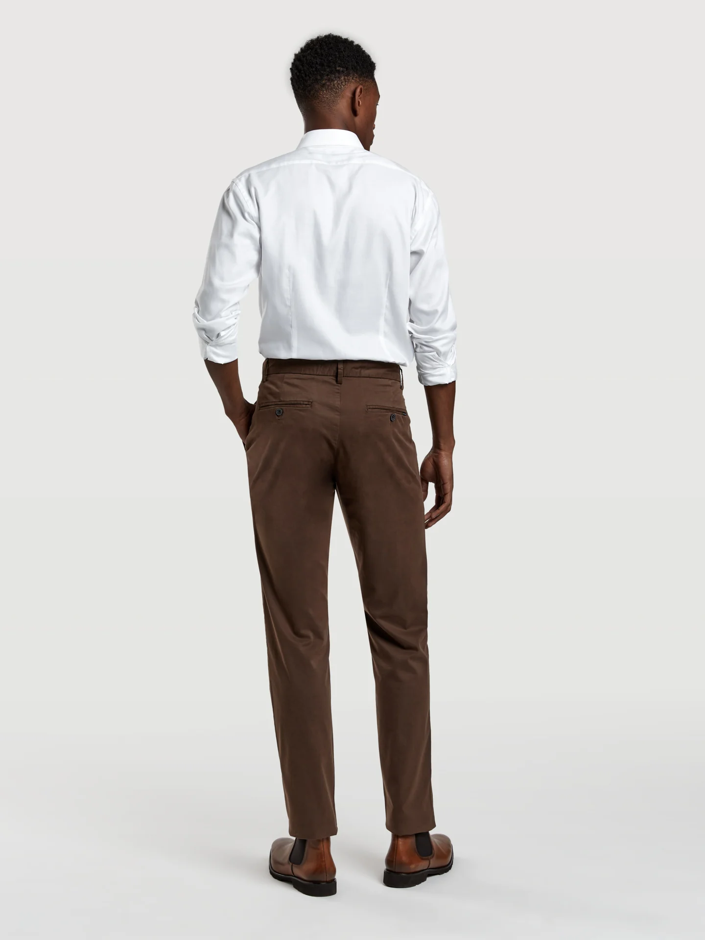 Slim fit basic chino trousers - Image 3