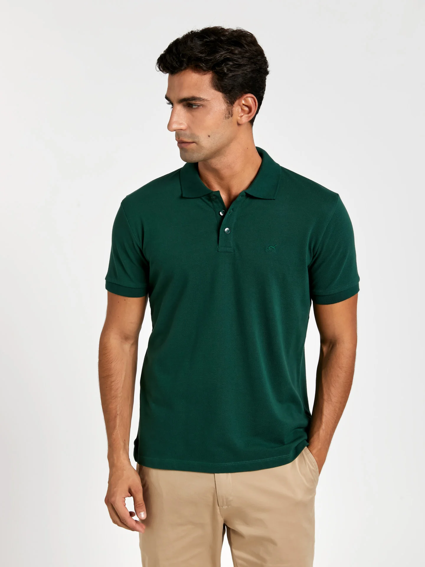 Slim fit basic piqué polo shirt - Image 15