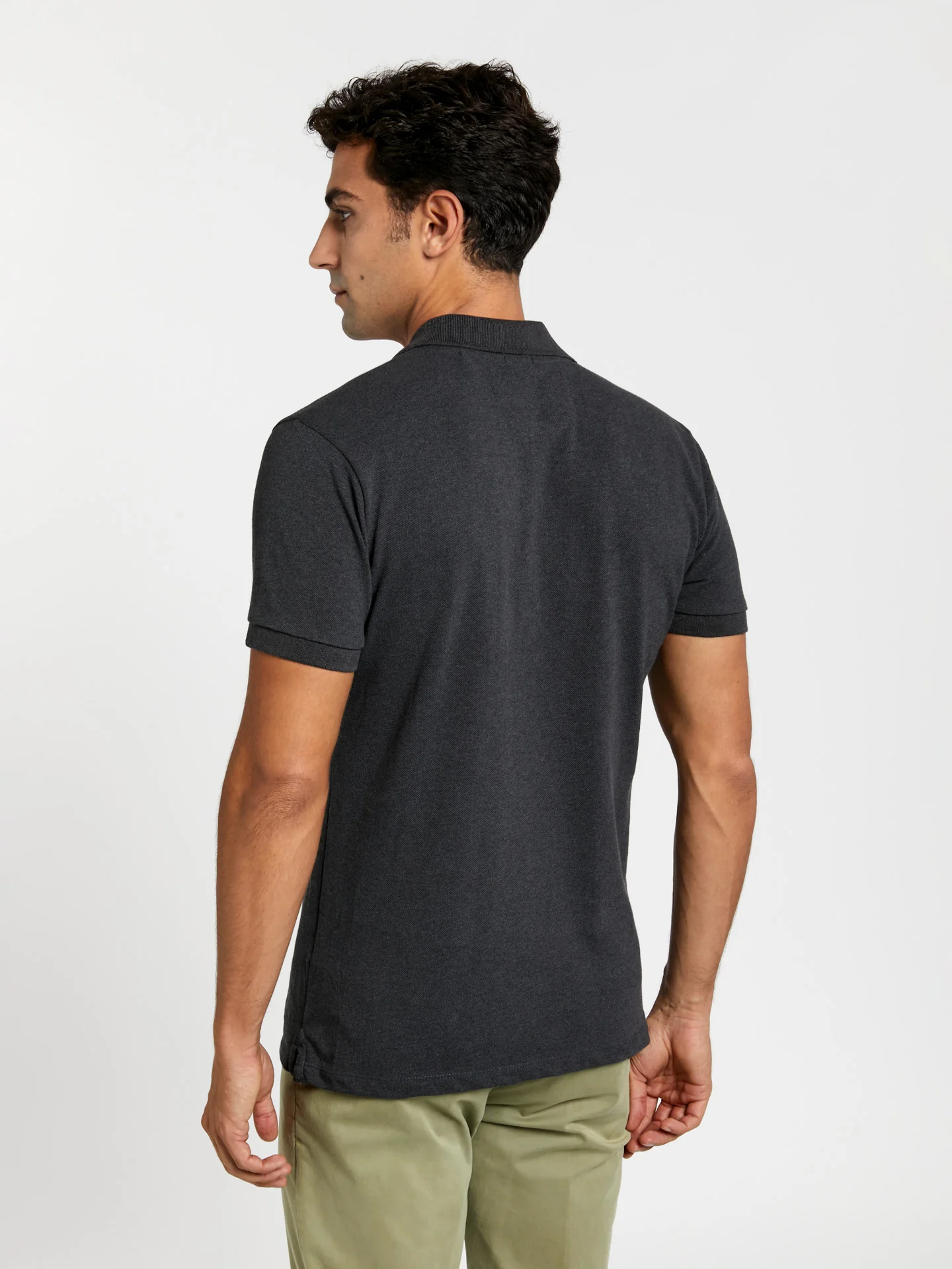 Slim fit basic piqué polo shirt - Image 21