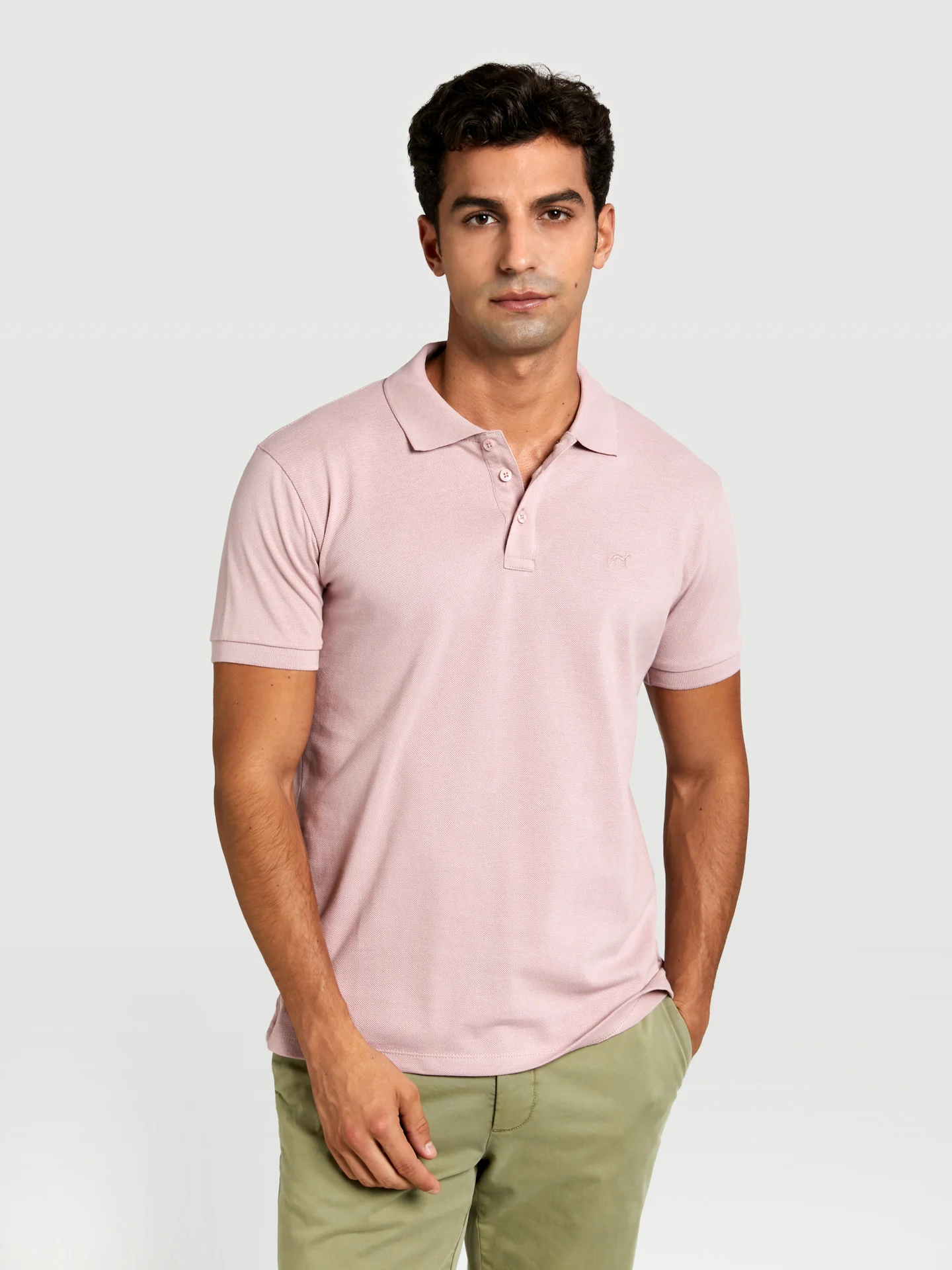 Slim fit basic piqué polo shirt - Image 32