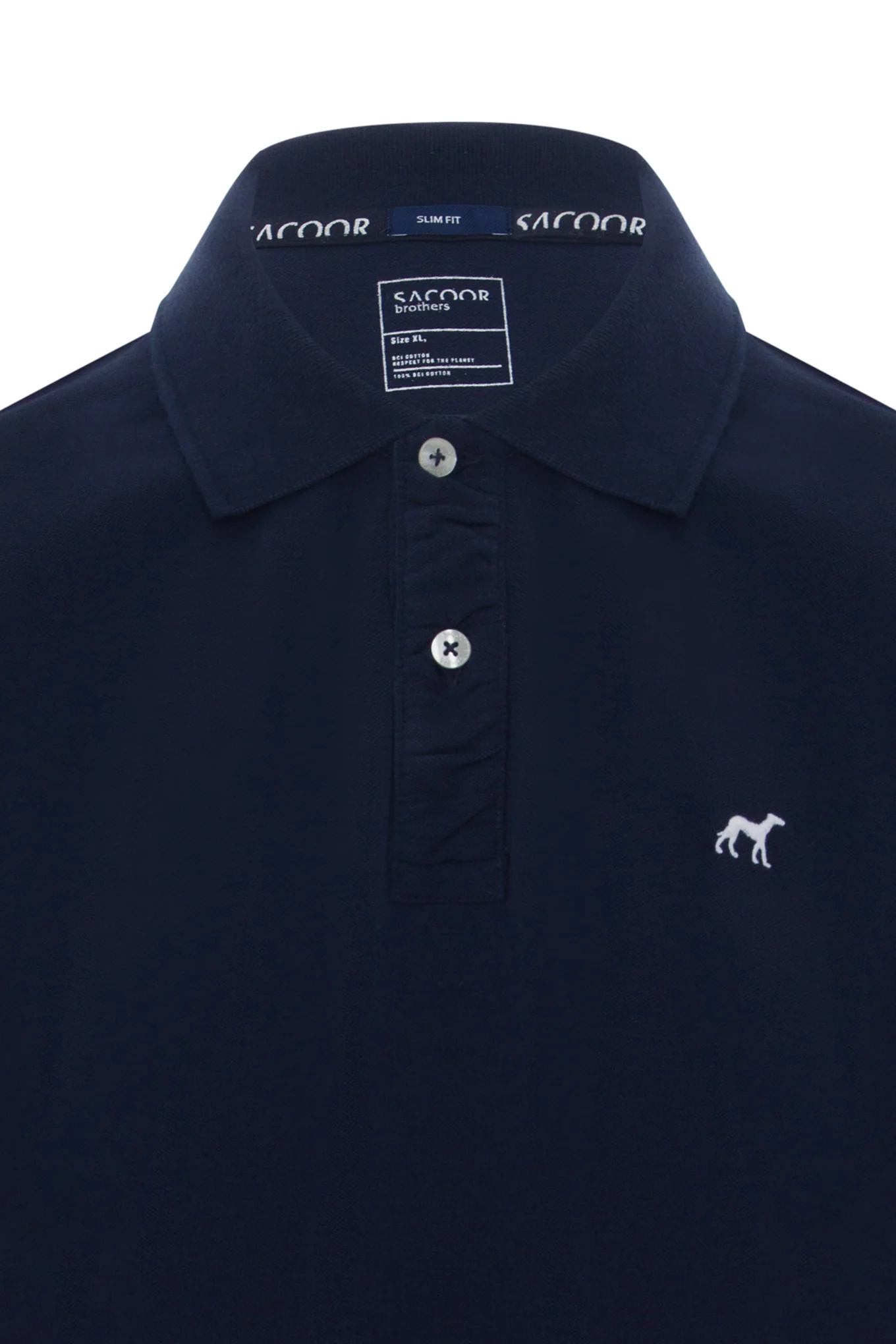 Slim fit basic piquet polo shirt with wrinkled placket - Image 10