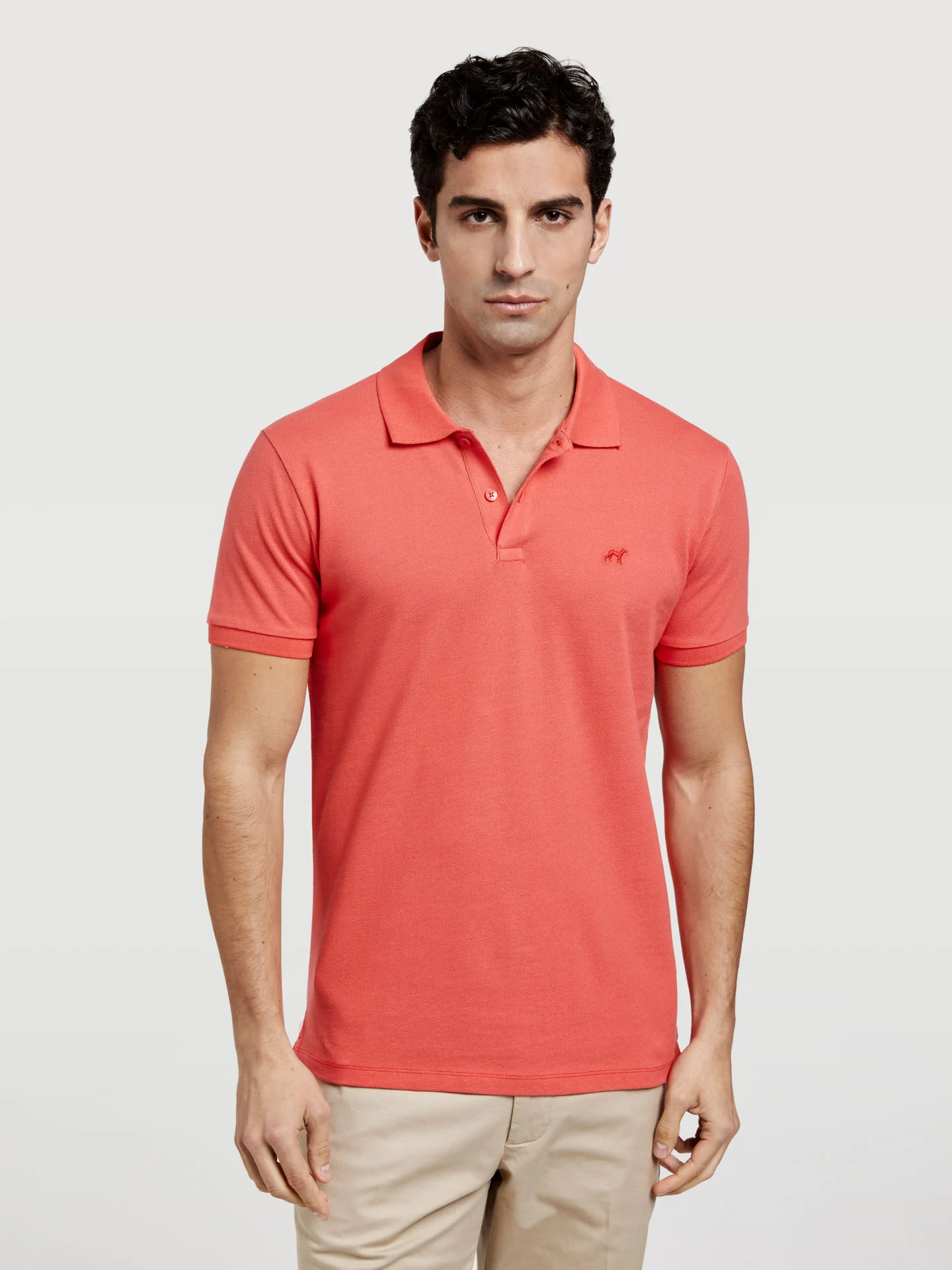 Slim Fit Basic Polo Piqué Shirt - Image 13