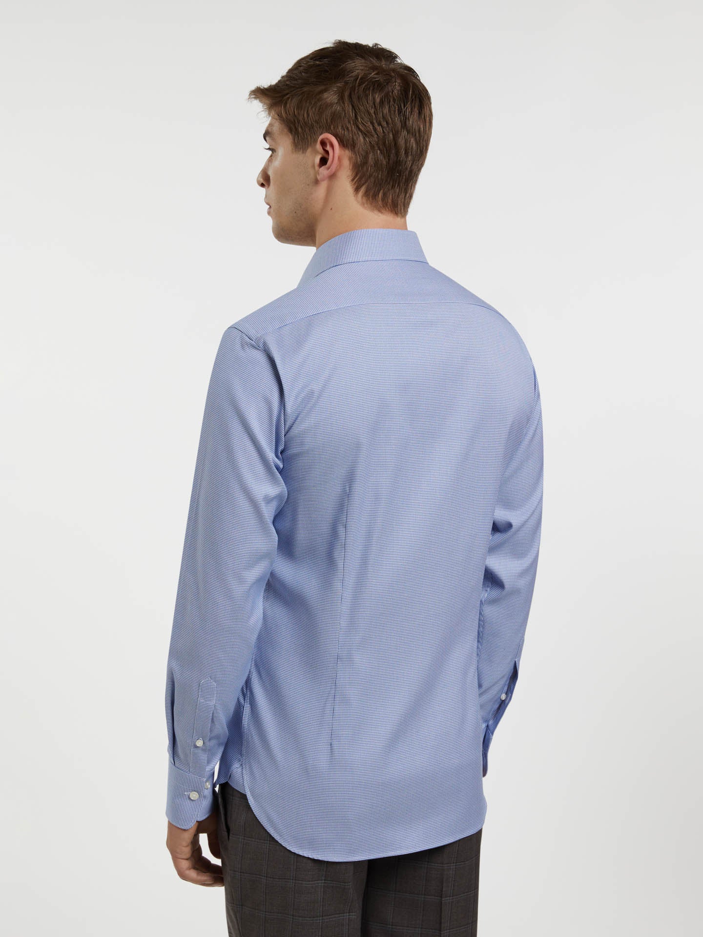 Slim Fit Business pied poule Formal Shirt - Image 3