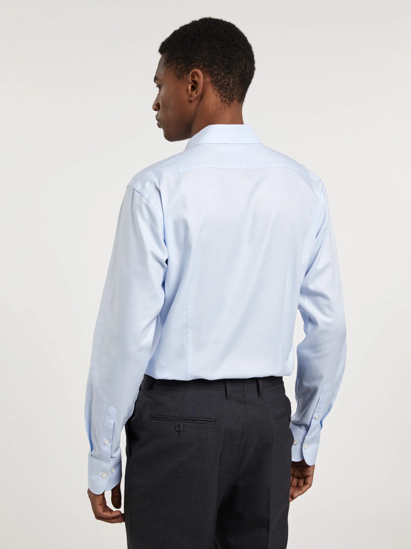Slim fit business plain oxford formal shirt - Image 7