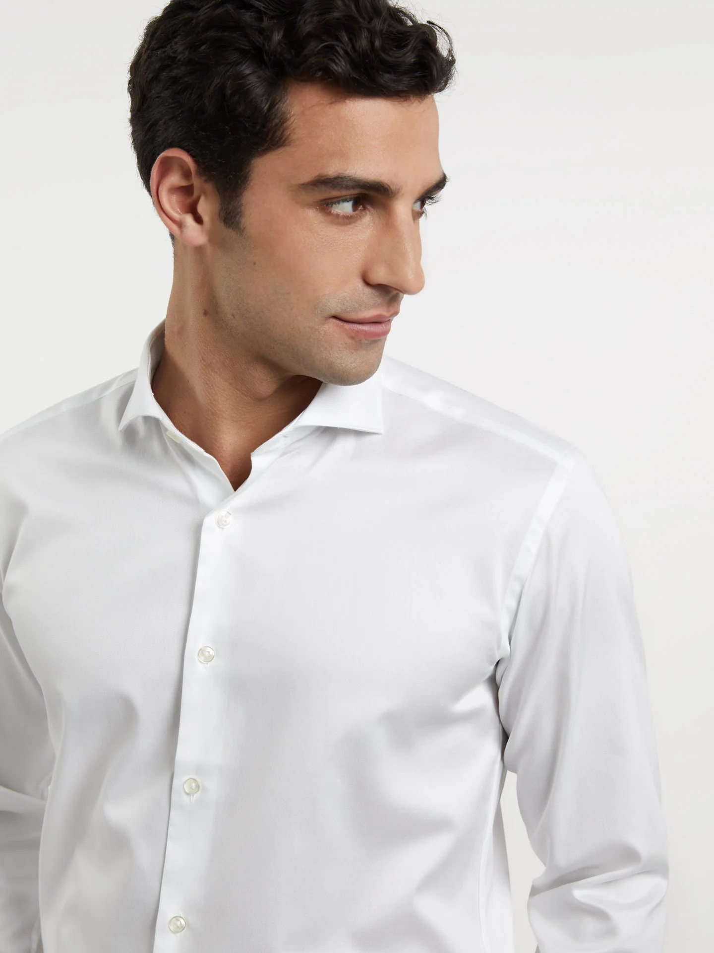 Slim fit business plain twill formal shirt - Image 8
