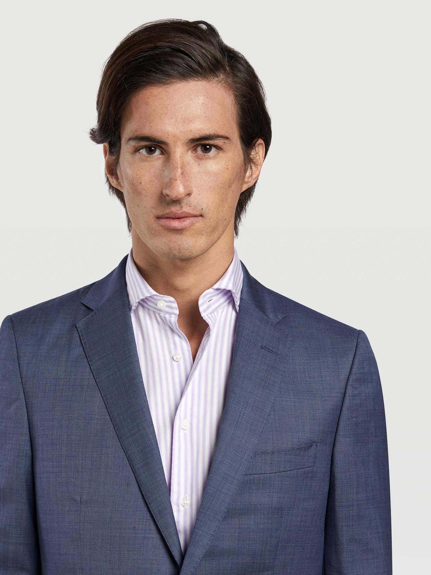 Slim fit business striped formal shirt