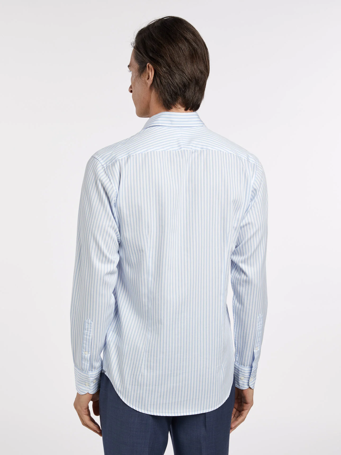 Slim fit business striped formal shirt - Image 3