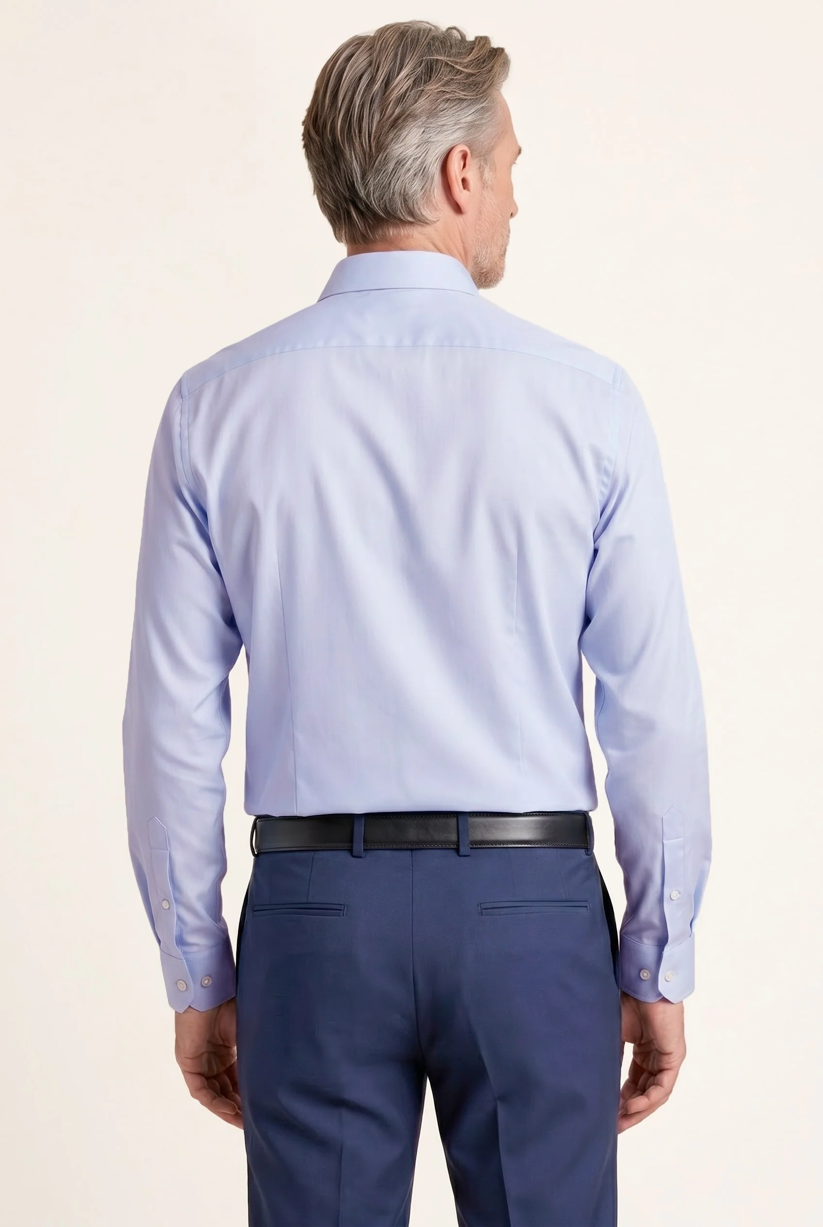 Slim Fit Business Structured Cotton Shirt with Dublin Collar - Image 3