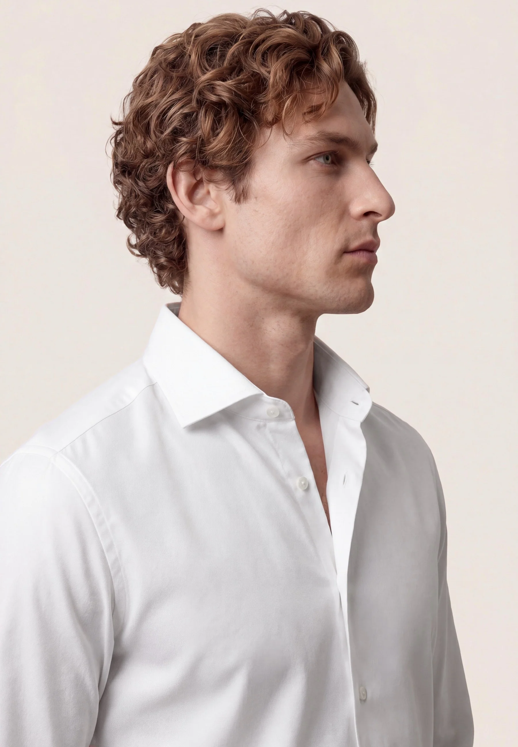 Slim Fit Business Structured Cotton Shirt with Oxford Collar - Image 2