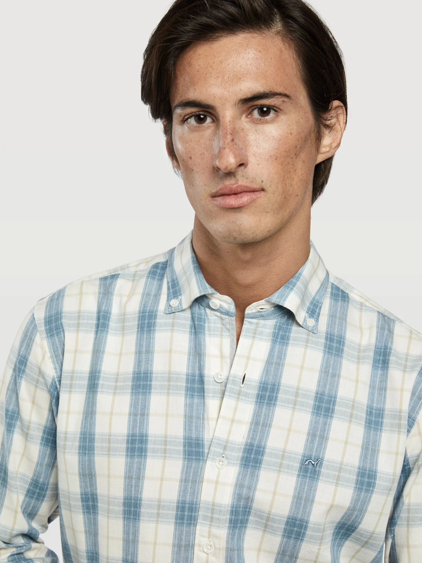 Slim fit casual checks shirt