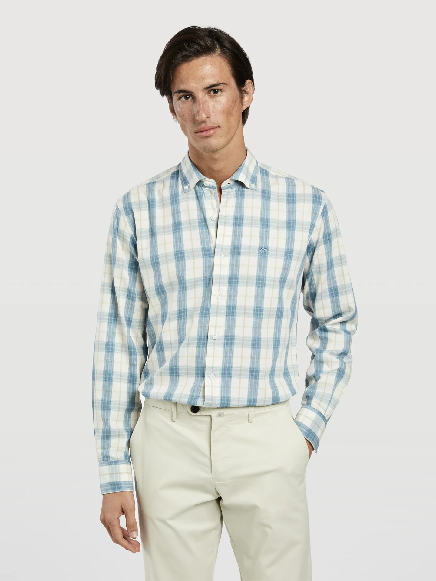 Slim fit casual checks shirt - Image 2