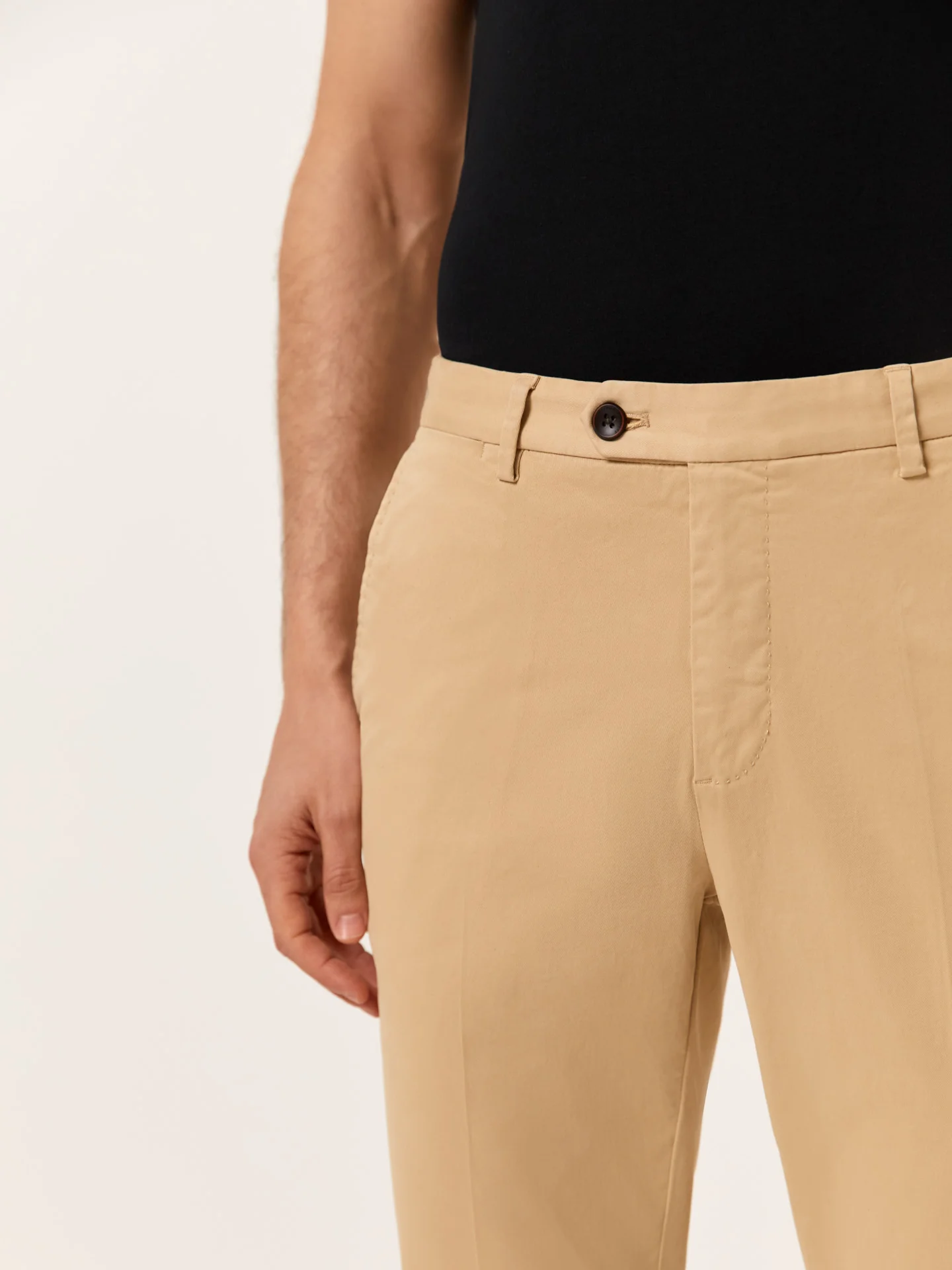 Slim Fit Casual Trousers in Comfort Cotton - Image 4