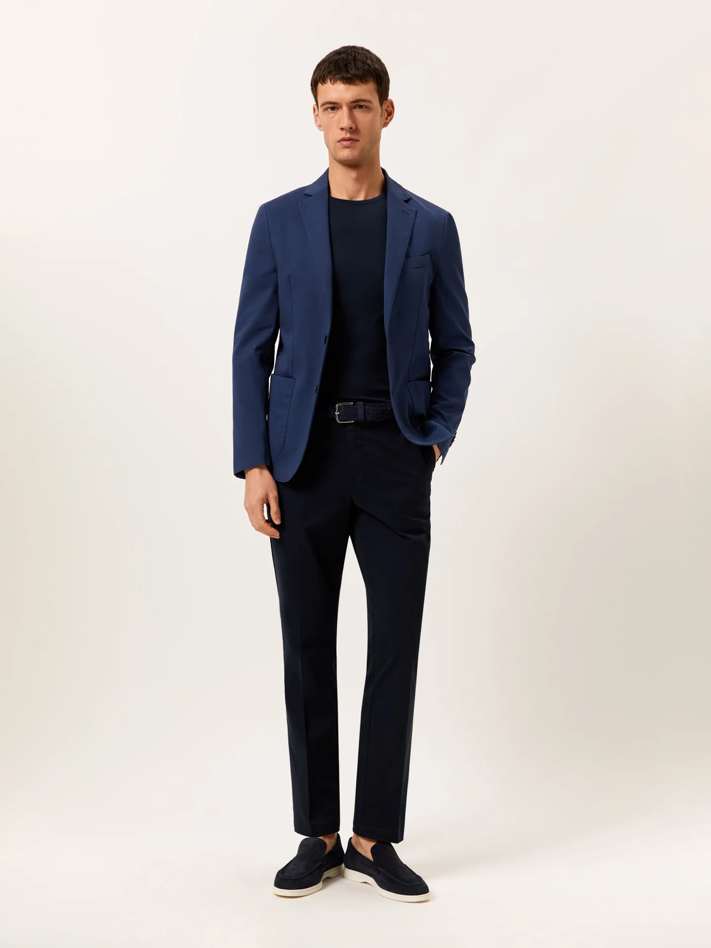 Slim Fit Casual Trousers in Comfort Cotton