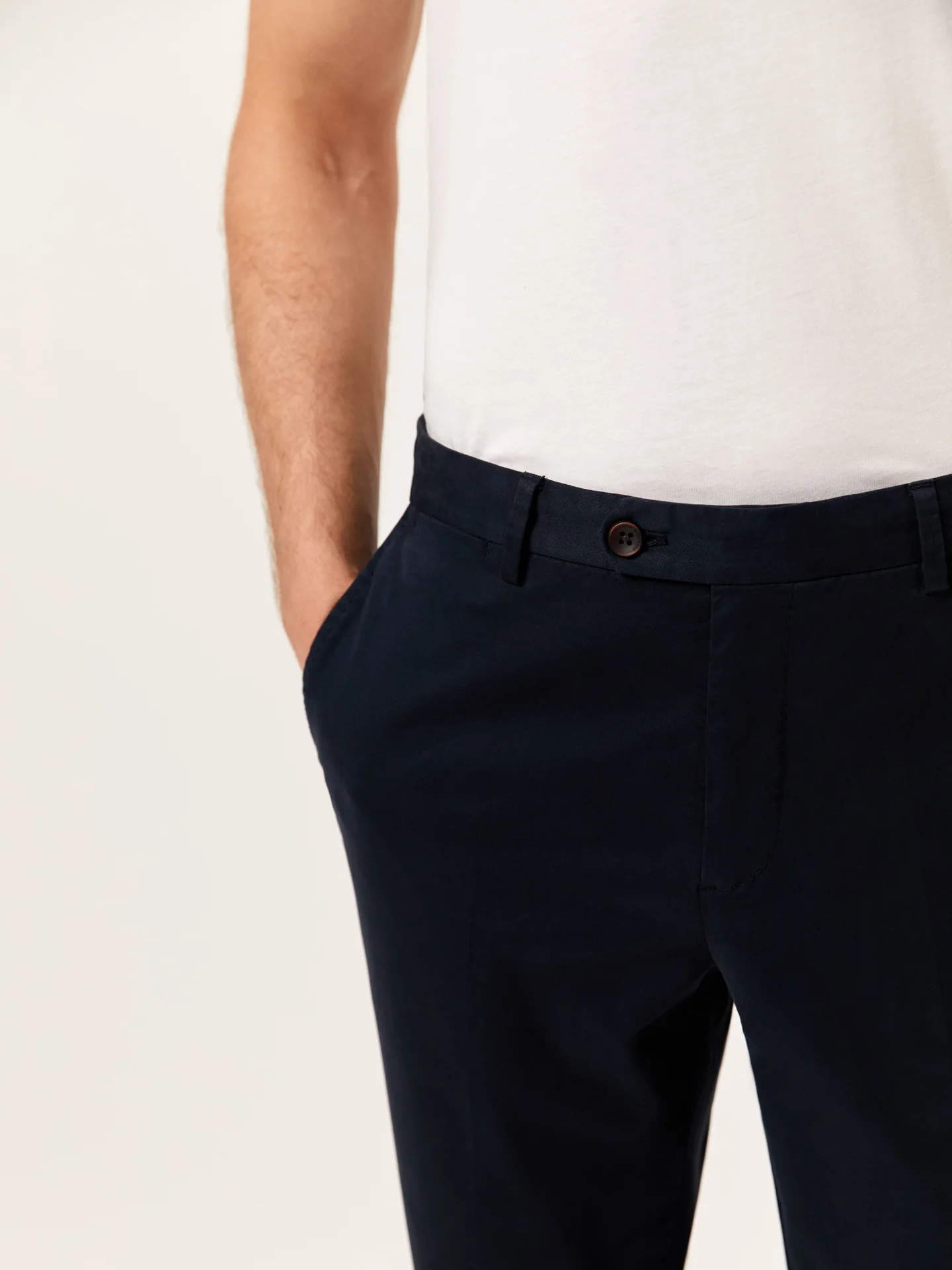 Slim Fit Casual Trousers in Comfort Cotton - Image 3