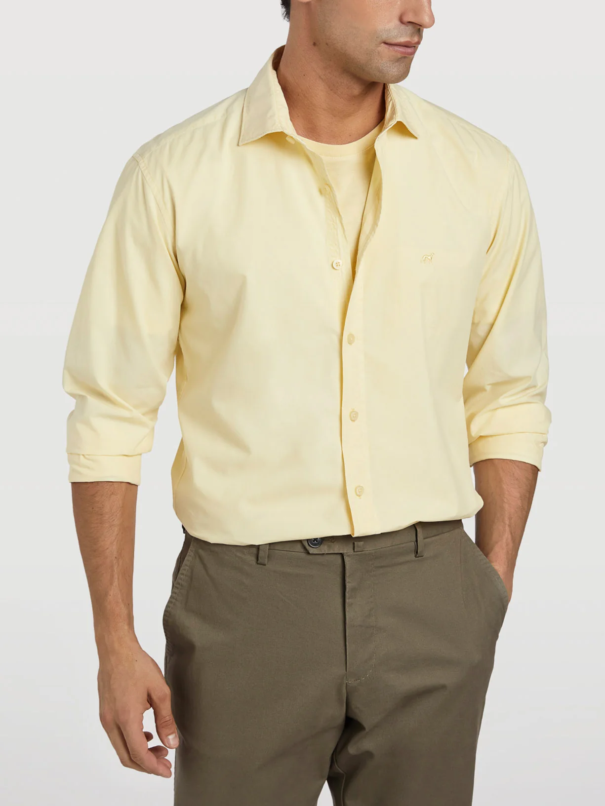Slim fit comfort poplin garment dye shirt - Image 21