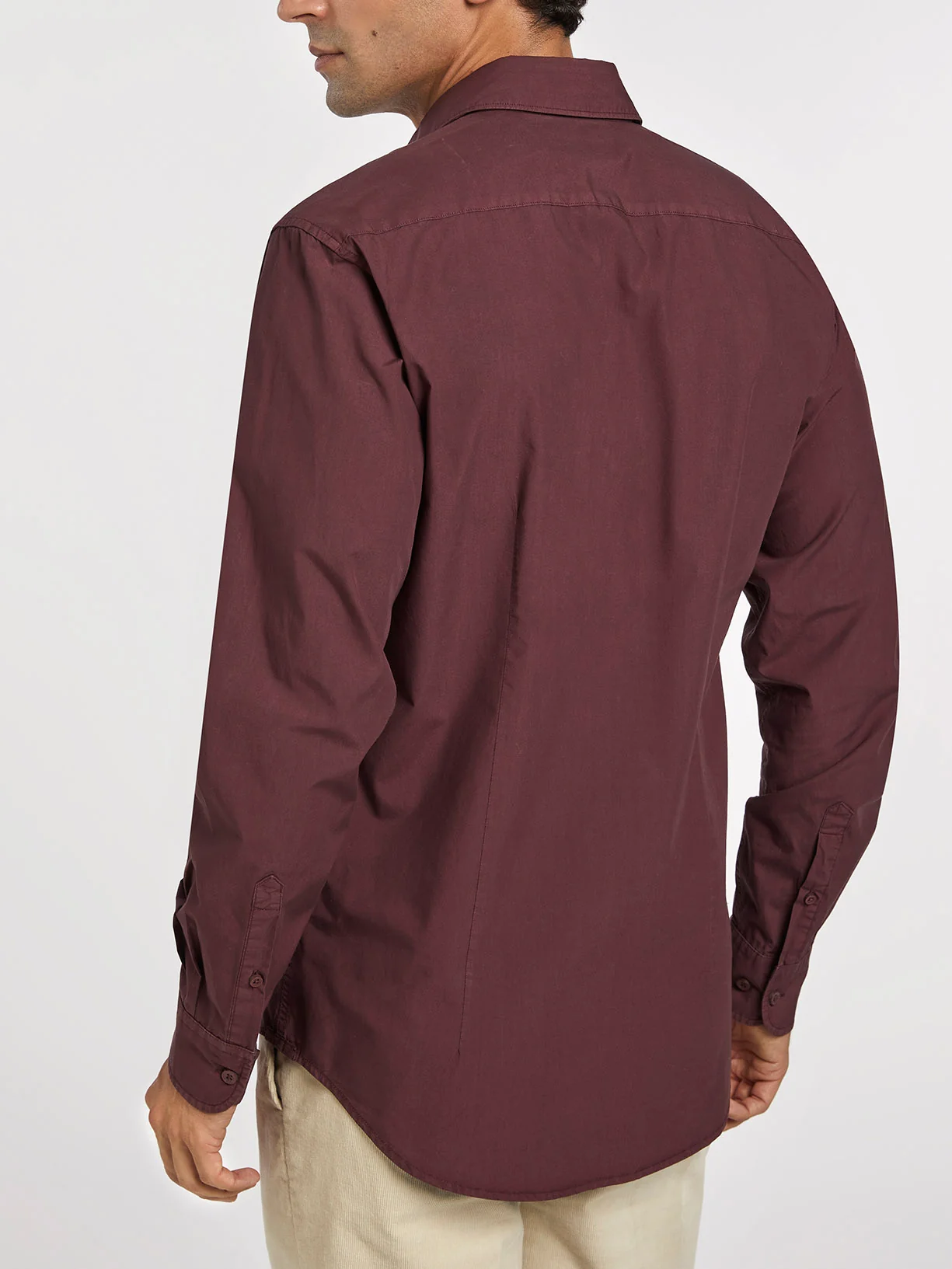 Slim fit comfort poplin garment dye shirt - Image 3