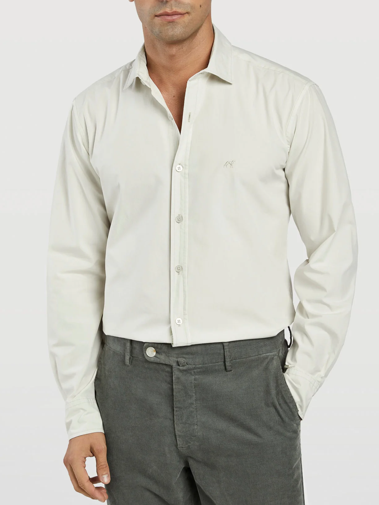 Slim fit comfort poplin garment dye shirt - Image 30