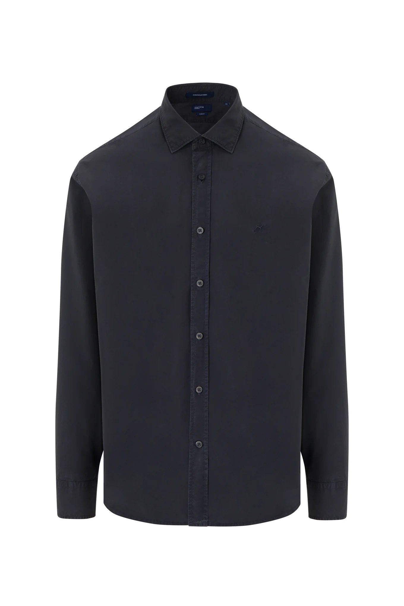 Slim fit comfort poplin garment dye shirt - Image 9
