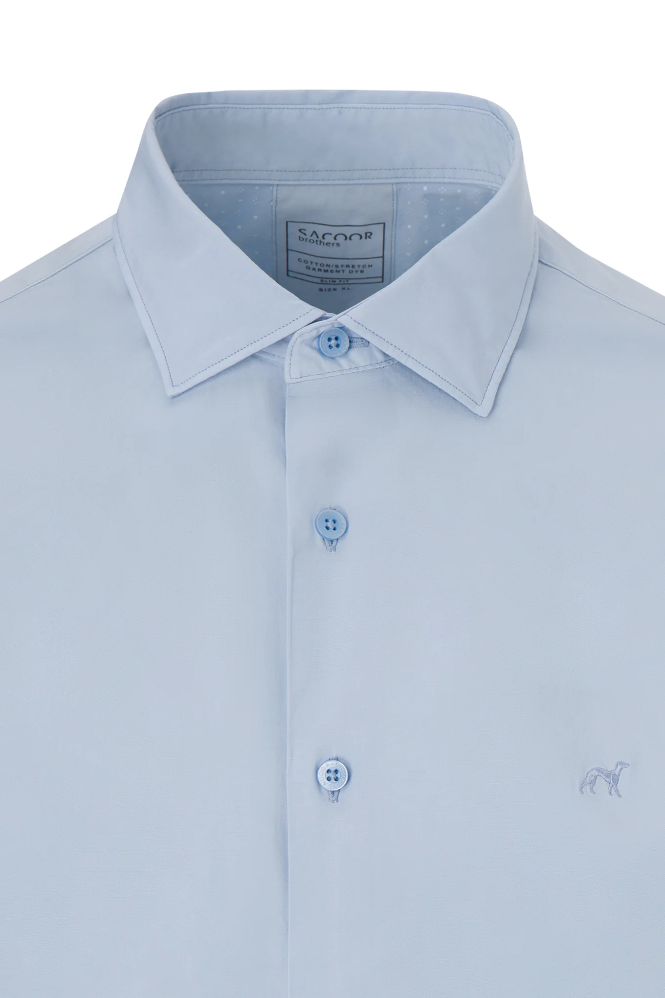 Slim fit comfort poplin garment dye shirt - Image 10