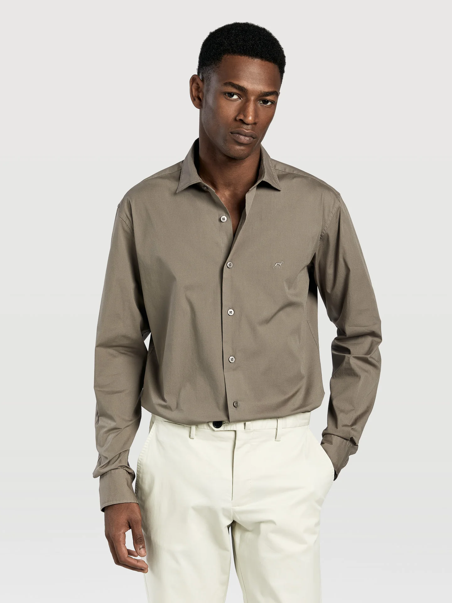 Slim fit comfort poplin garment dye shirt - Image 11