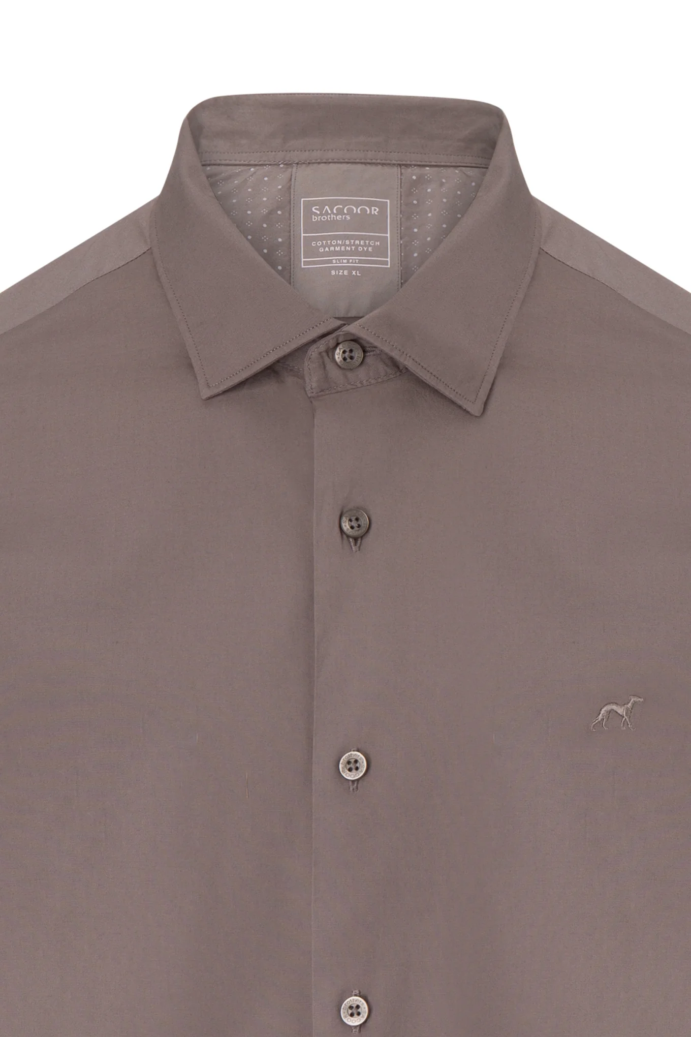 Slim fit comfort poplin garment dye shirt - Image 13
