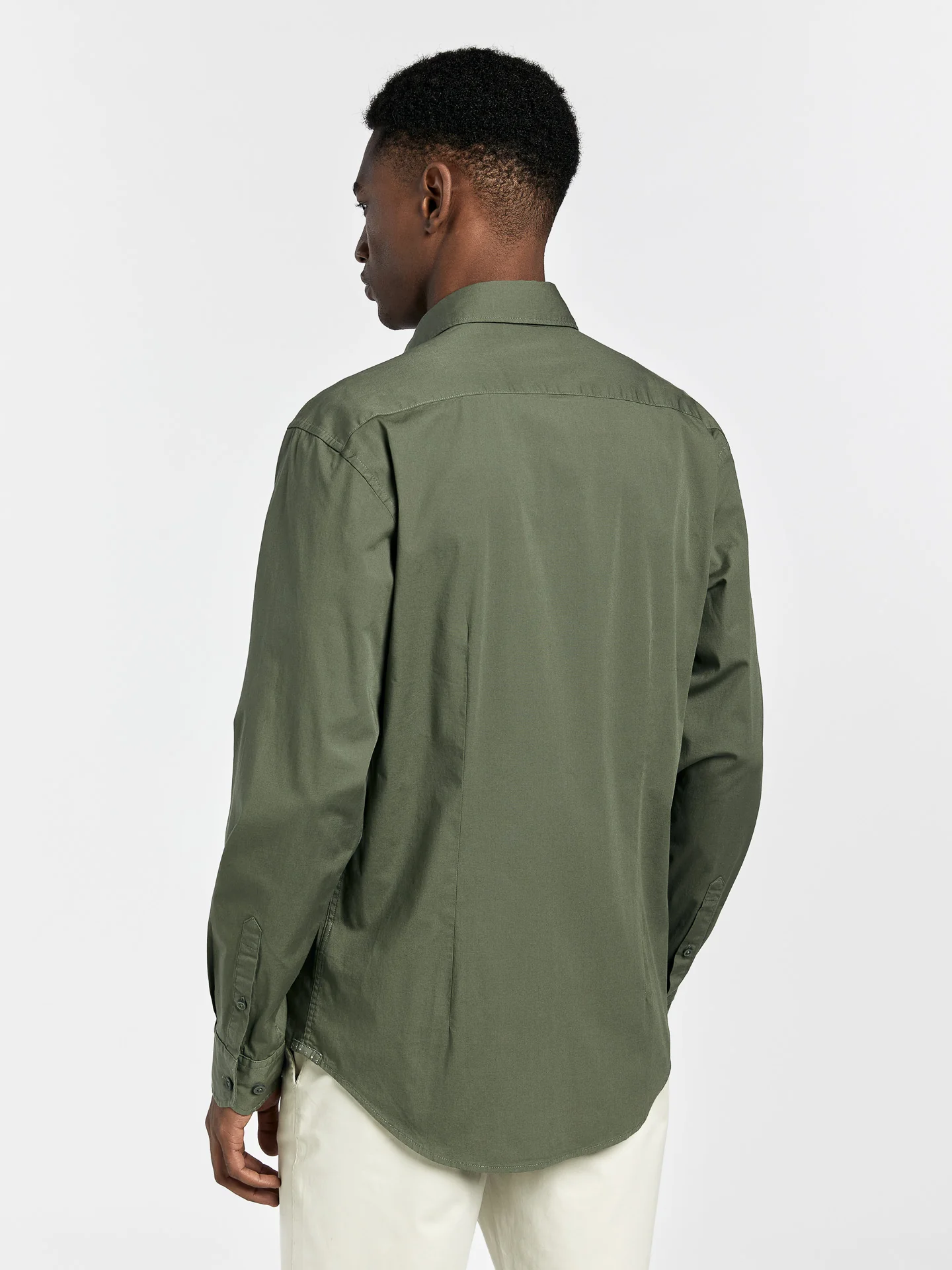 Slim fit comfort poplin garment dye shirt - Image 6