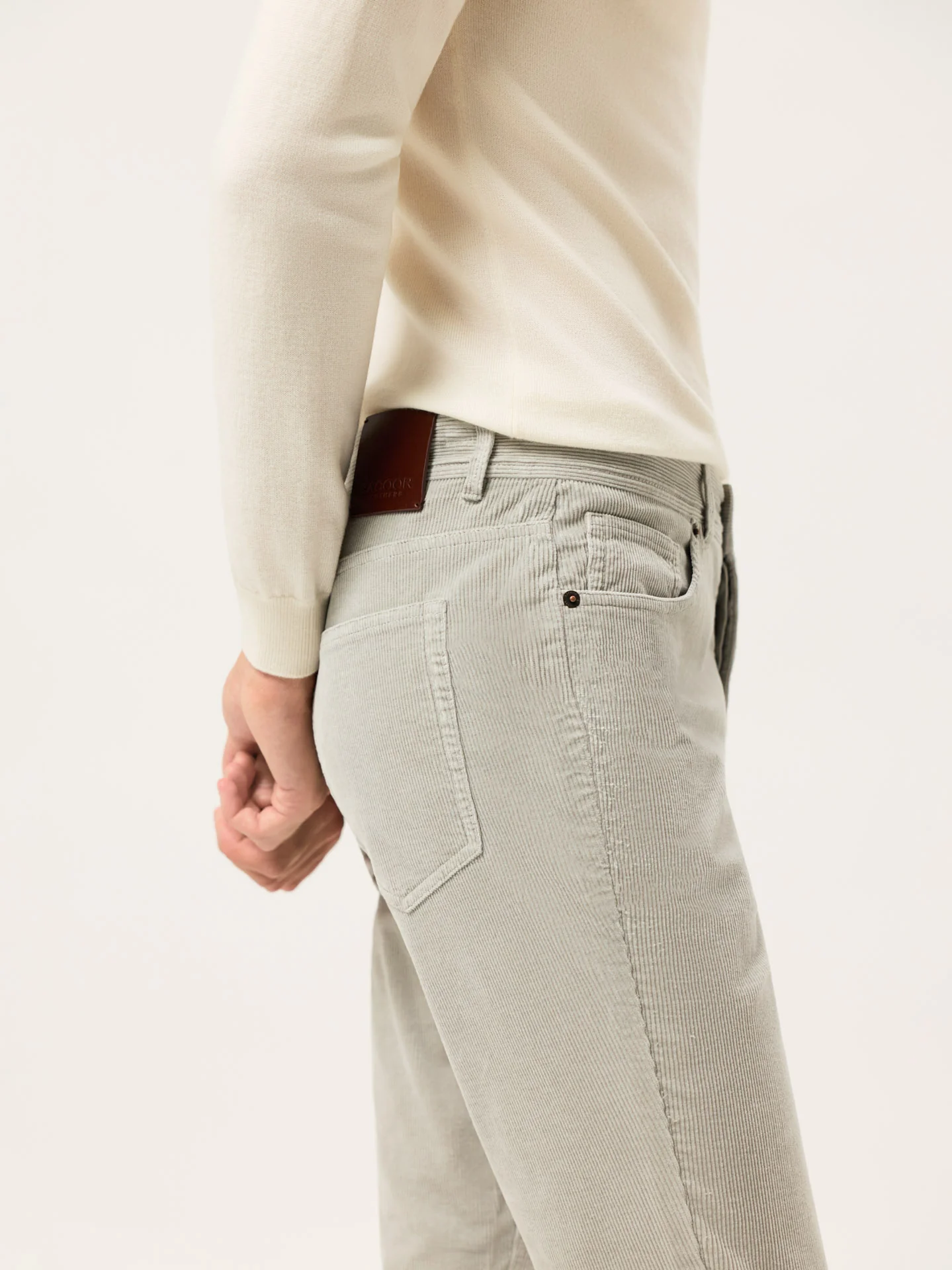 Slim Fit Corduroy Chino In Cotton-Modal Blend - Image 6