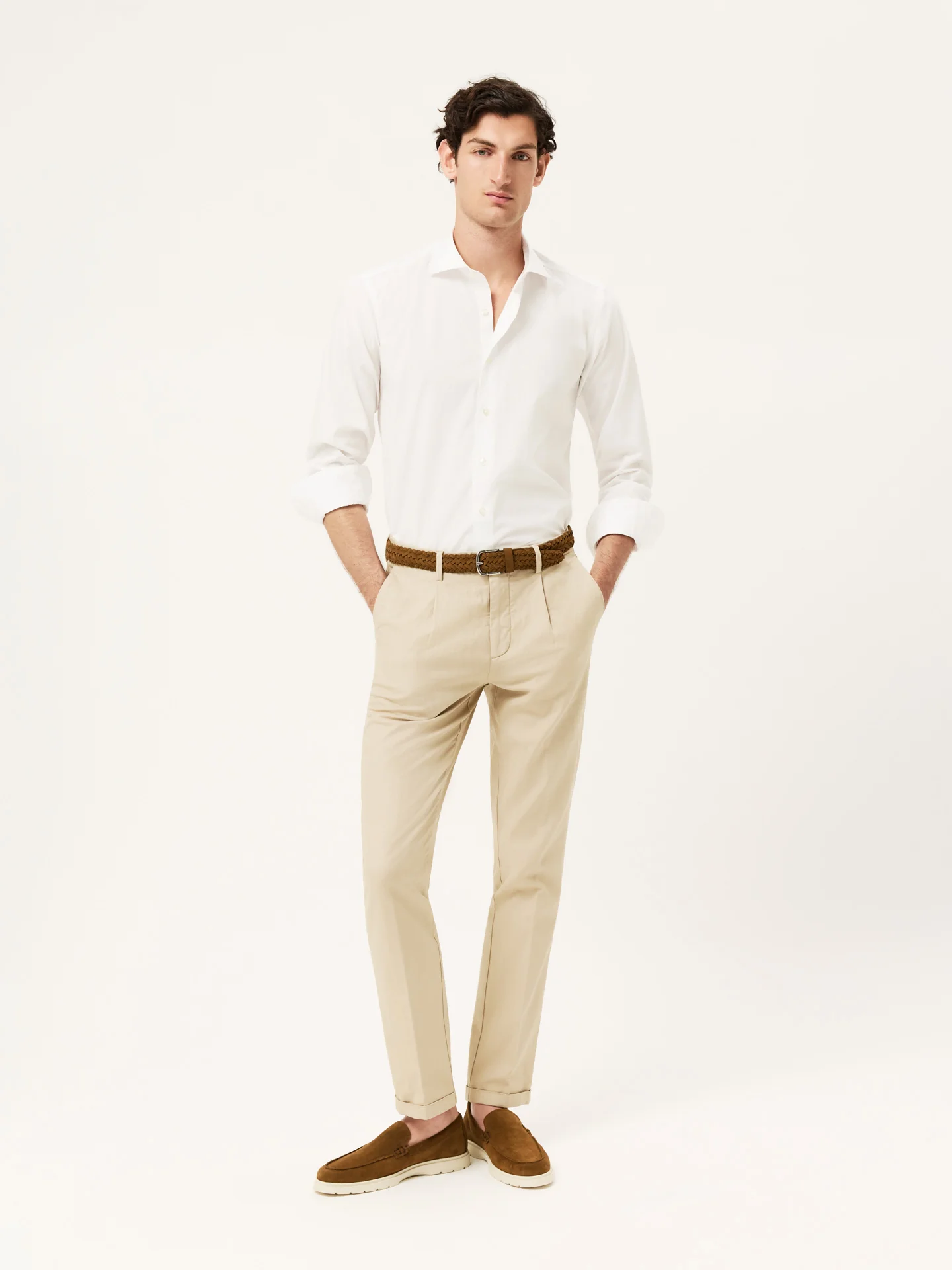 Slim Fit Cotton Formal Shirt With Newport Collar