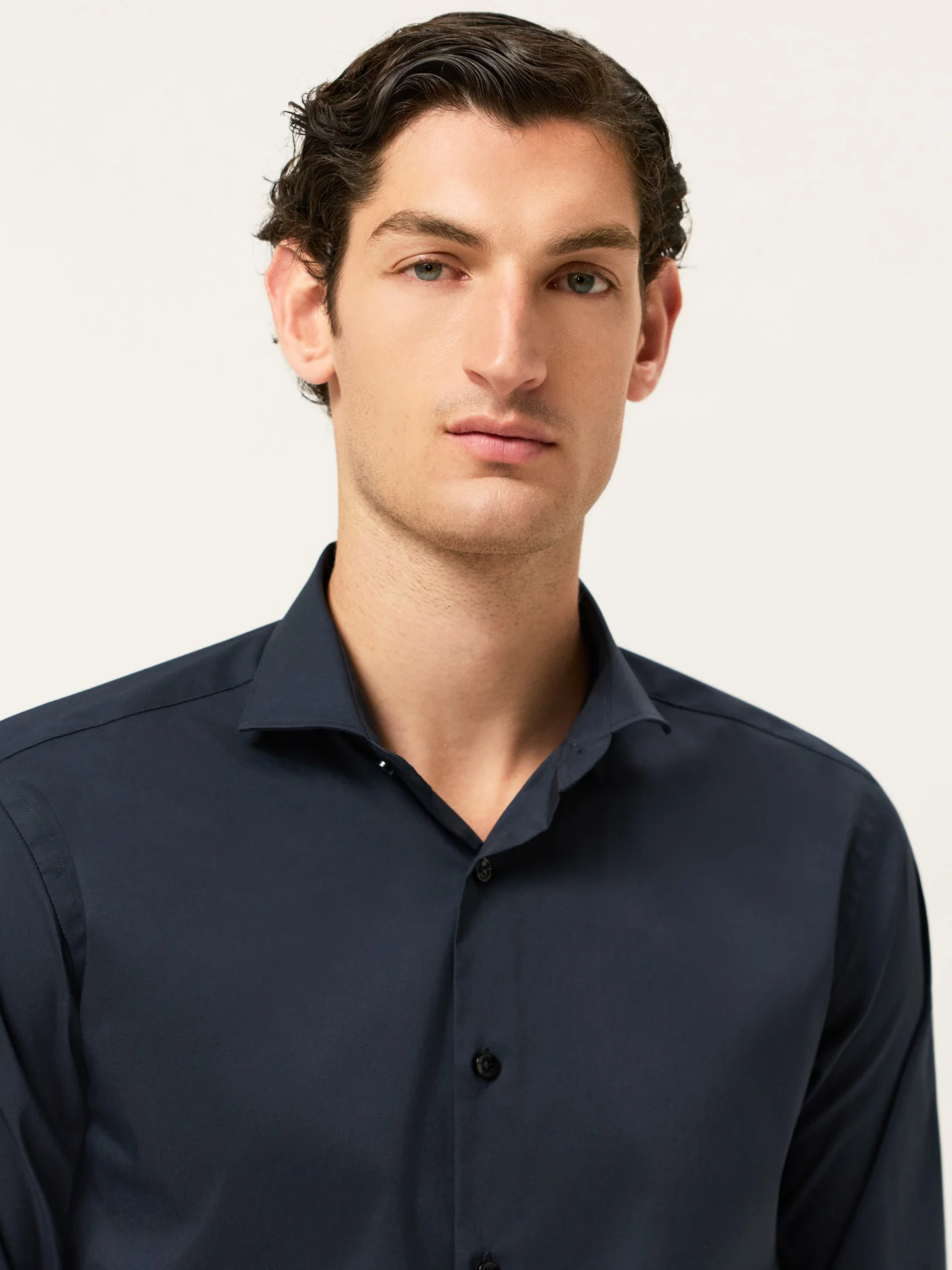 Slim Fit Cotton Stretch Travel Shirt With Dublin Collar - Image 10