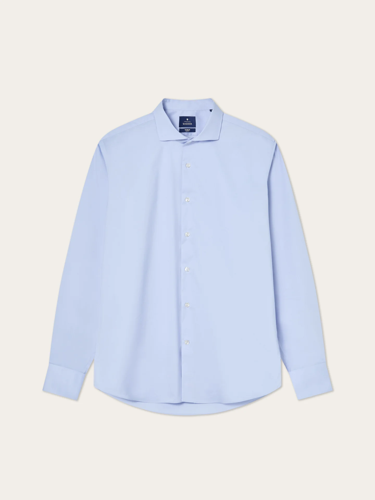 Slim Fit Cotton Stretch Travel Shirt With Dublin Collar And Double Cuff - Image 4