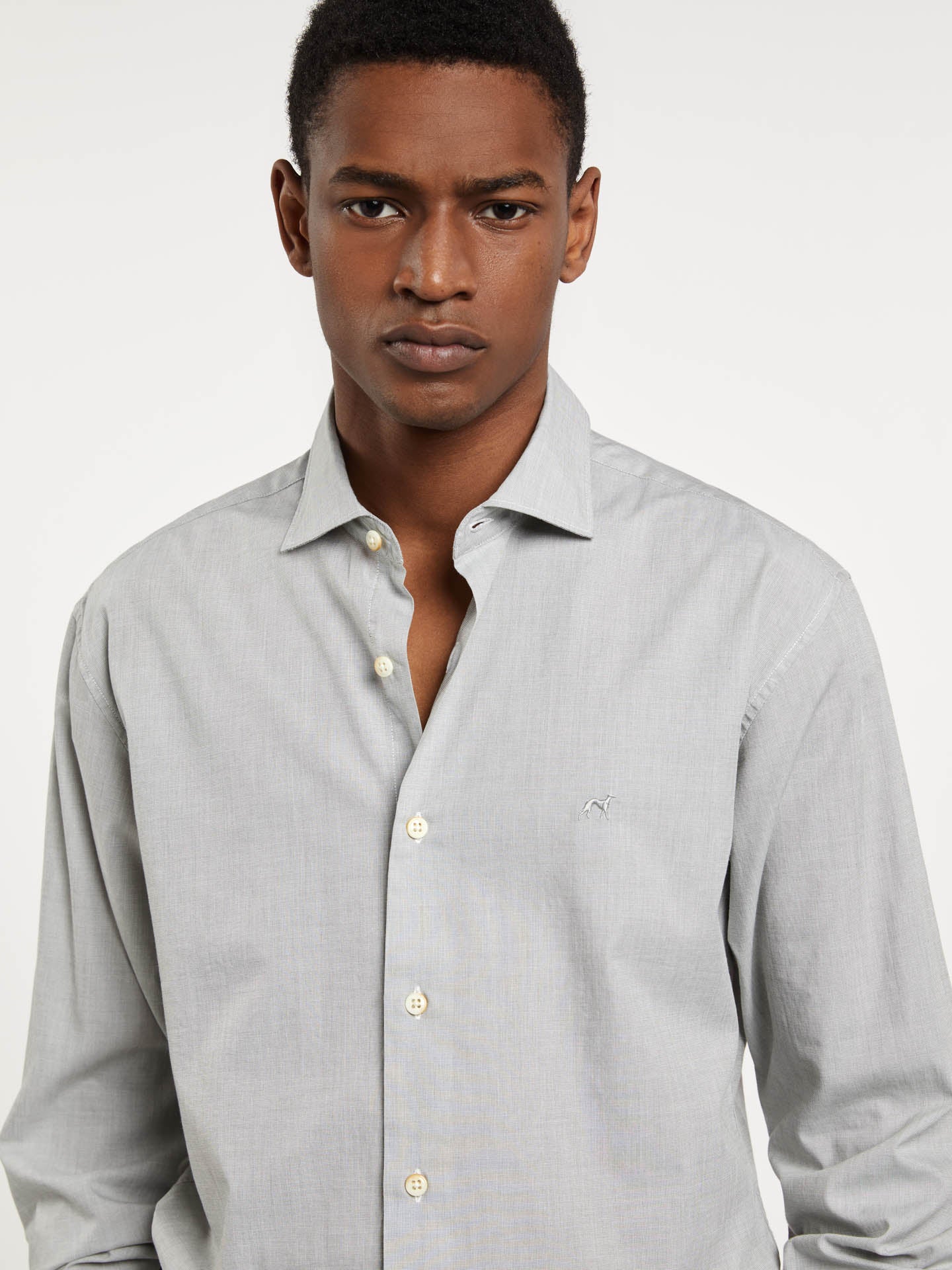 Slim fit end-on-end shirt - Image 2