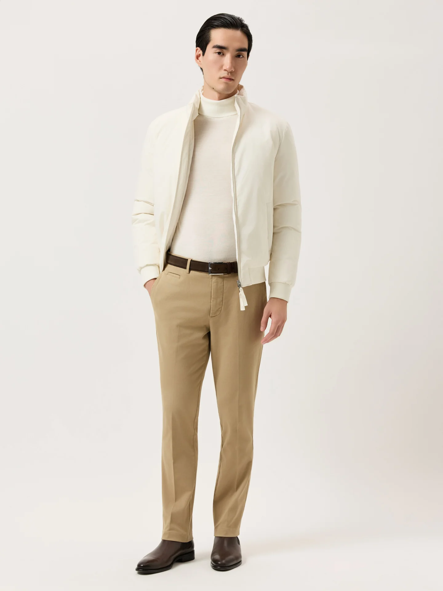 Slim Fit Faded Twill Chino With Garment Dyed Finish