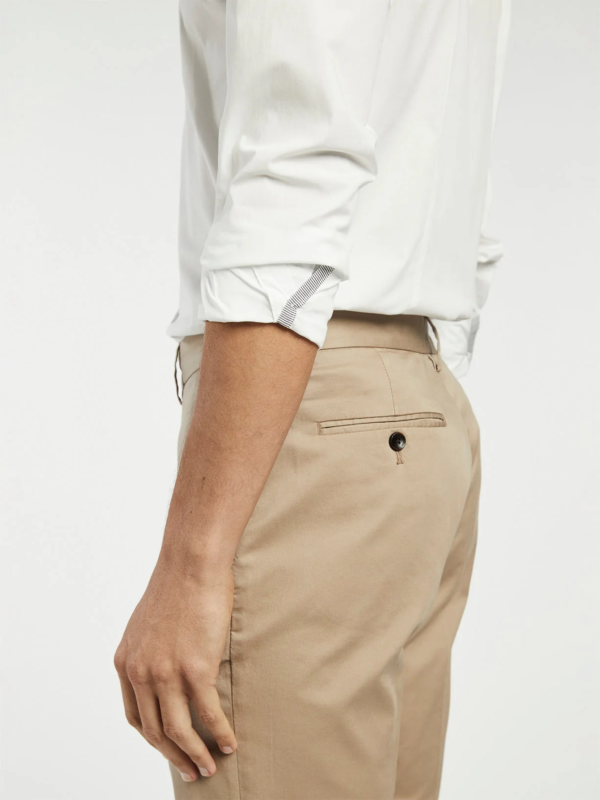 Slim Fit Garment Dye Poplin Shirt in Comfort Cotton - Image 2