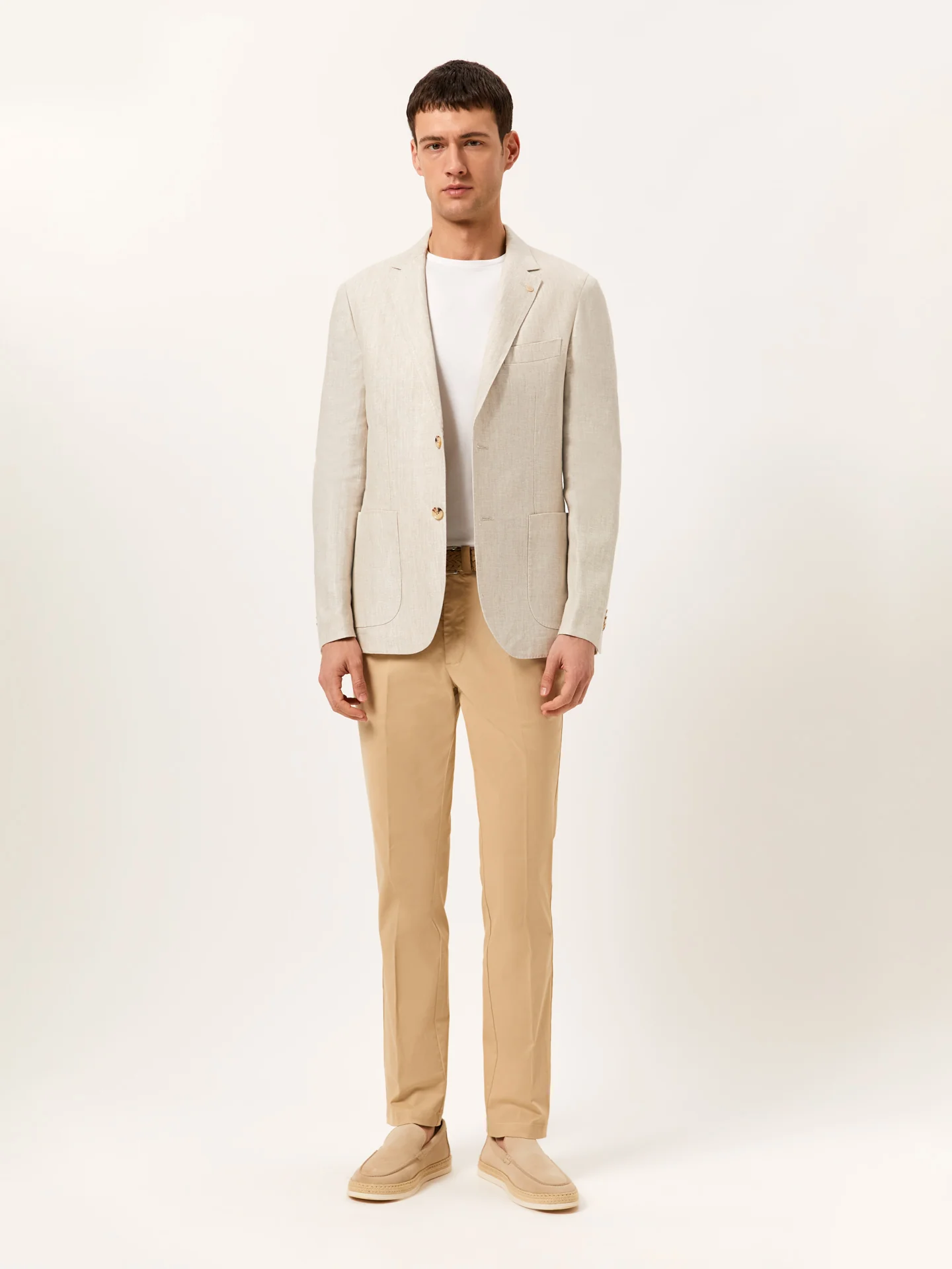 Slim Fit Herringbone 100% Linen Blazer - Image 5