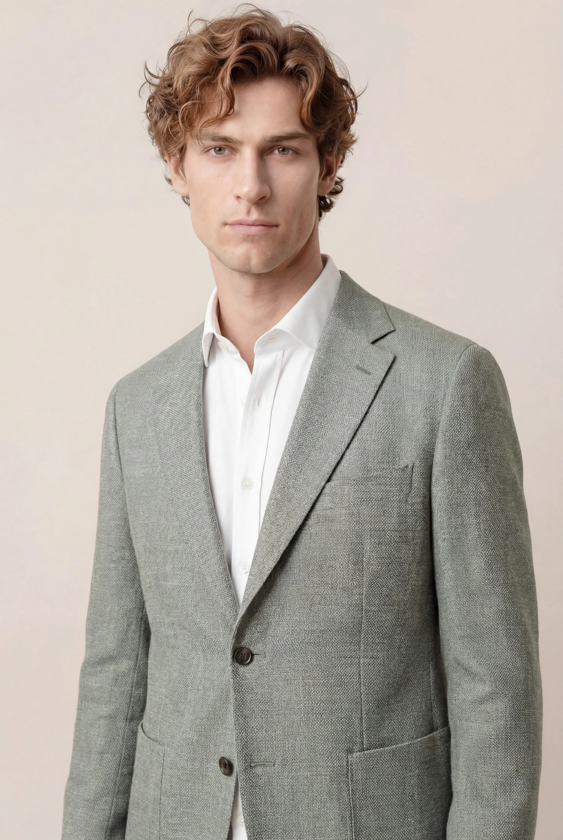 Slim fit Hopsack Linen blend Blazer - Image 4